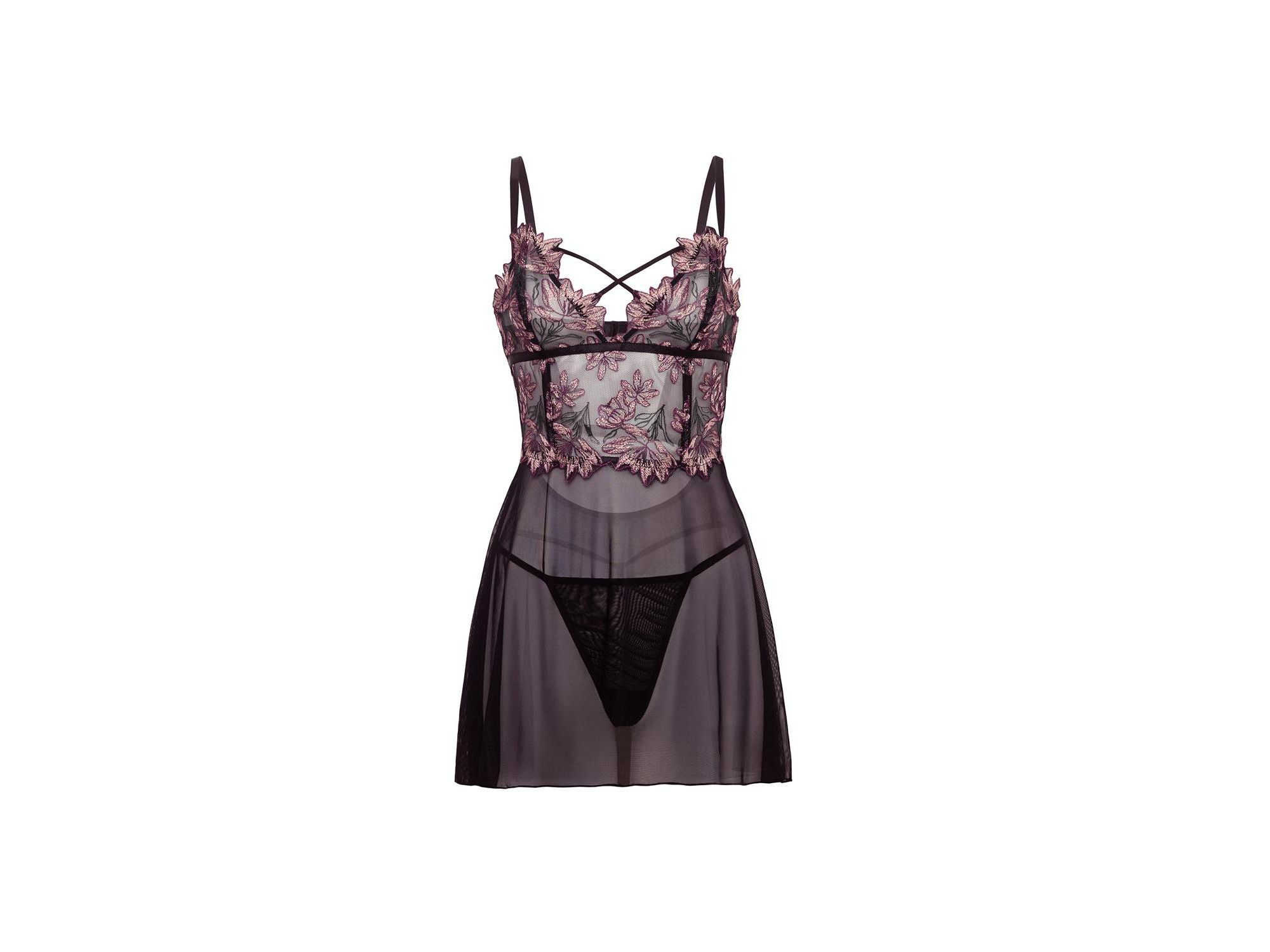 Plus Adela Floral Sheer Babydoll — Image 3