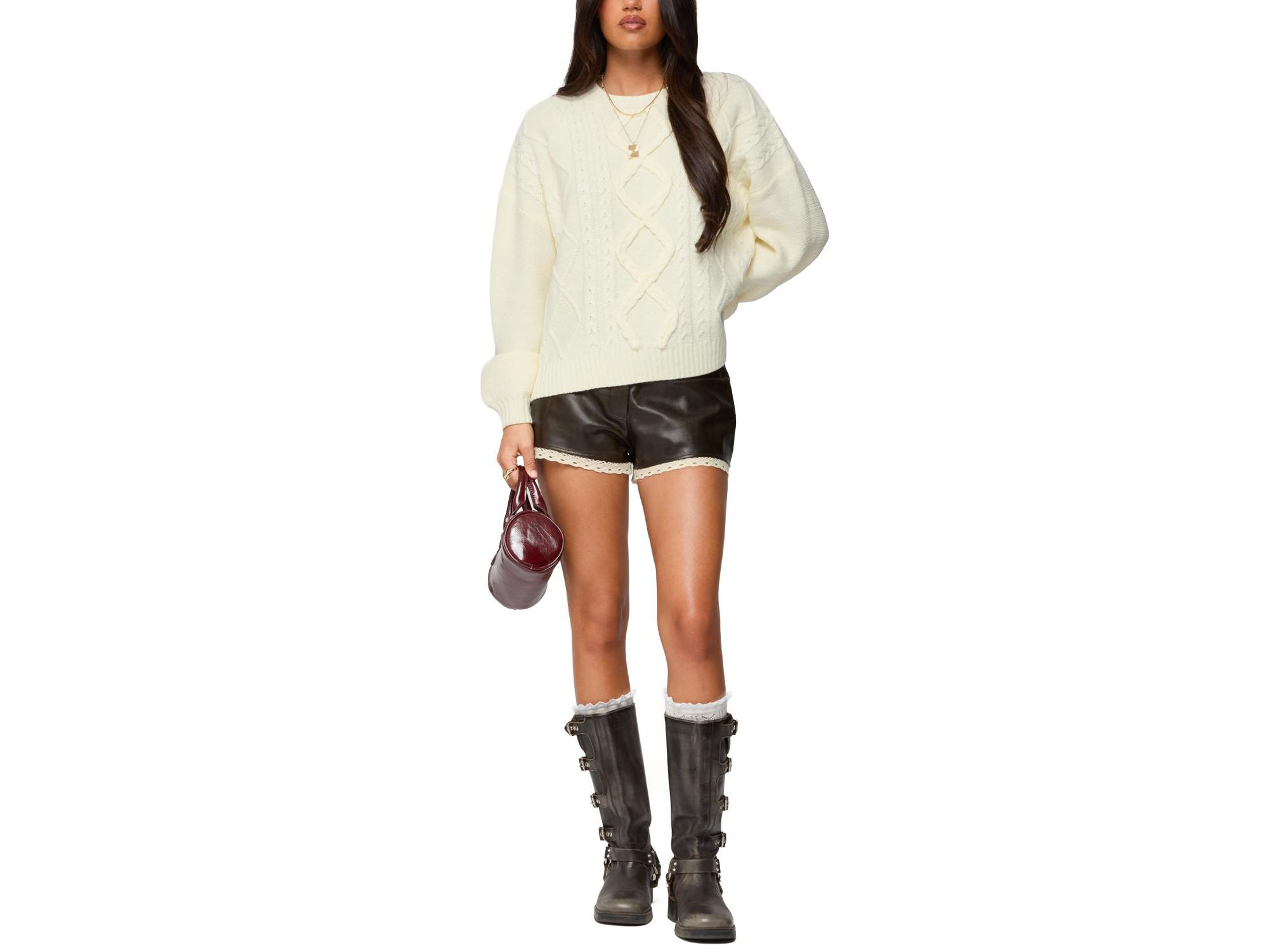 Lissa Lacey Faux Leather Shorts — Image 4