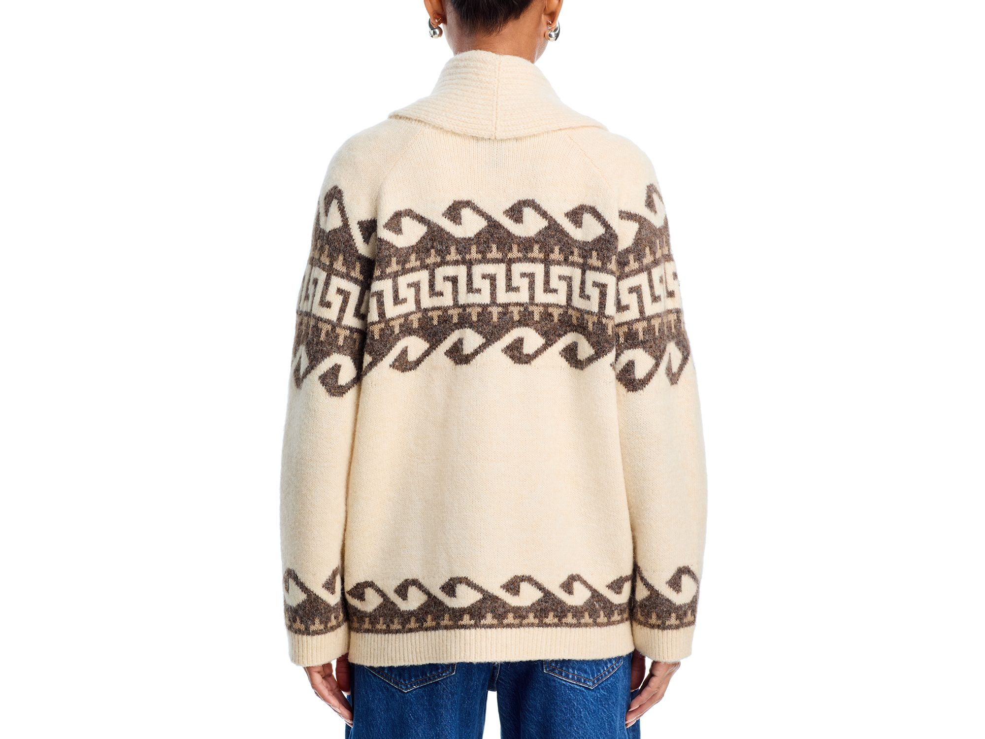 Wave Fair Isle Open Cardigan - Exclusive — Image 3