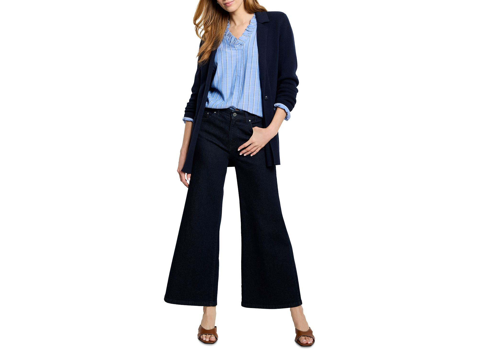 Striped Ruffled Around Top — Image 4