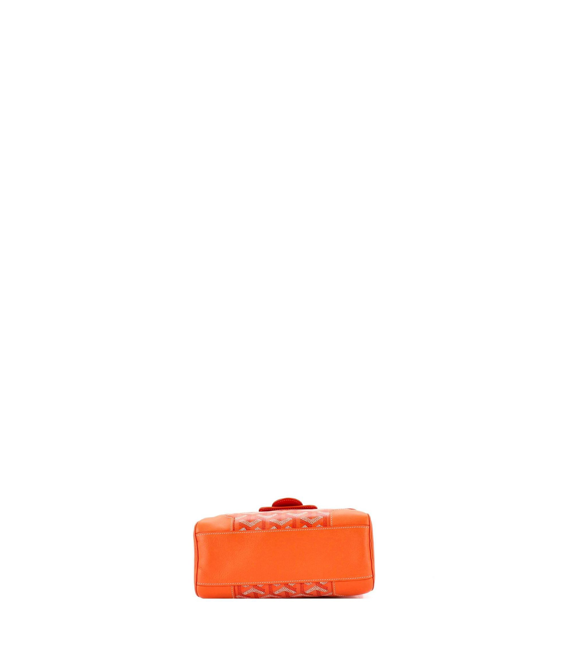 Mini Saigon Top Handle Bag Coated Canvas with Leather — Image 8