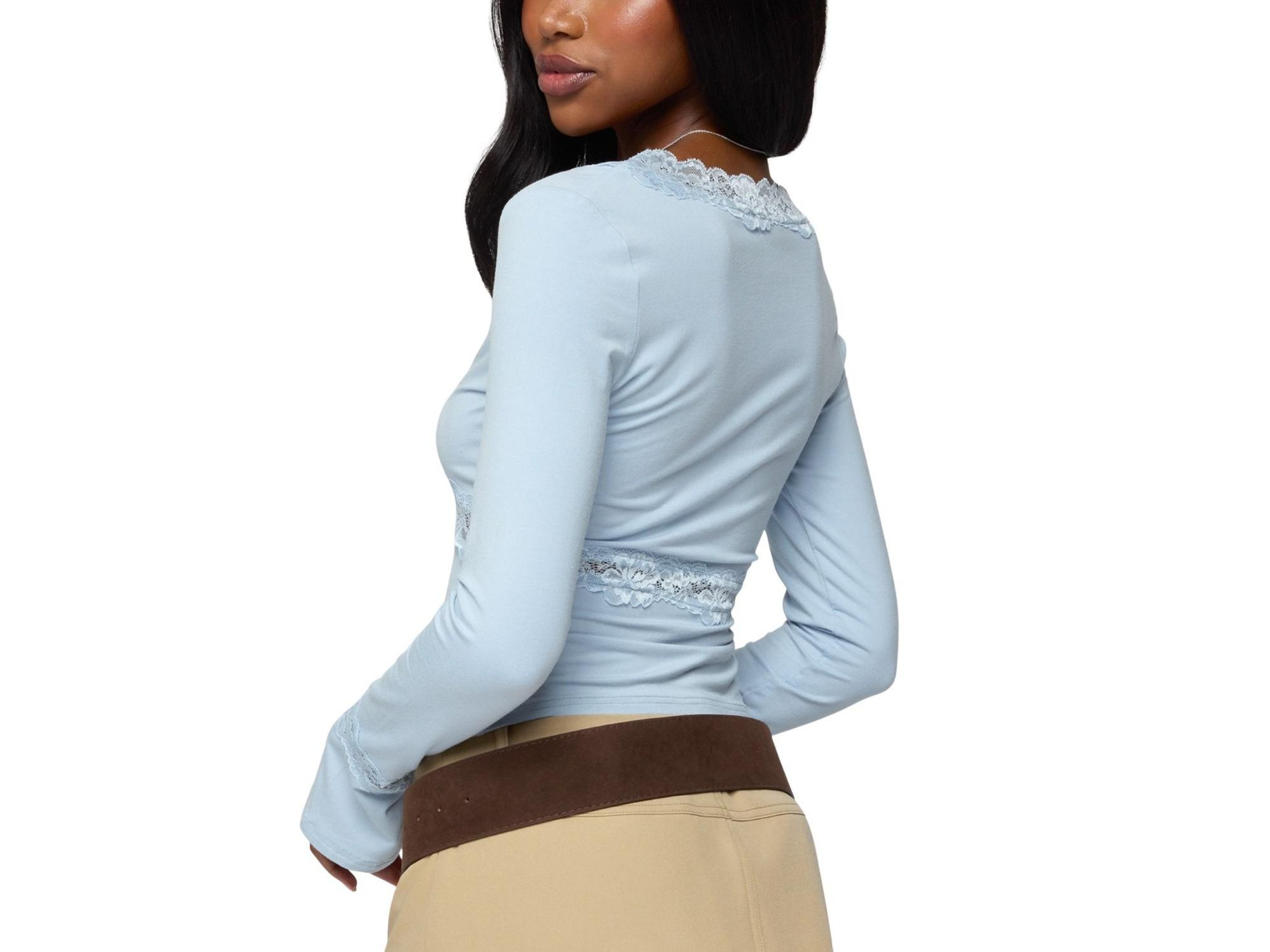 Mathilda Lacey Bell Sleeve Top — Image 3