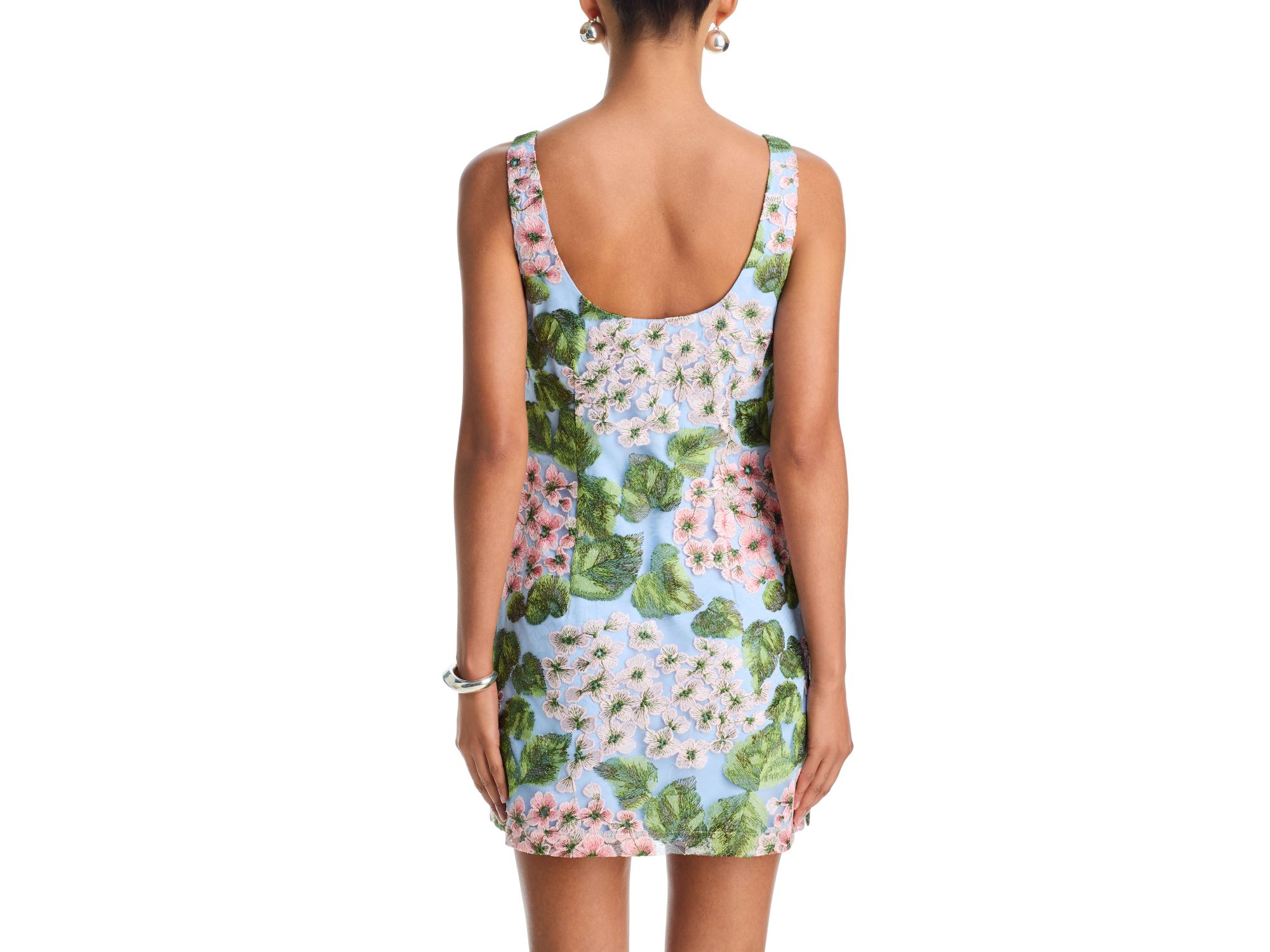Hydrangea Embroidered Mini Dress - Exclusive — Image 3