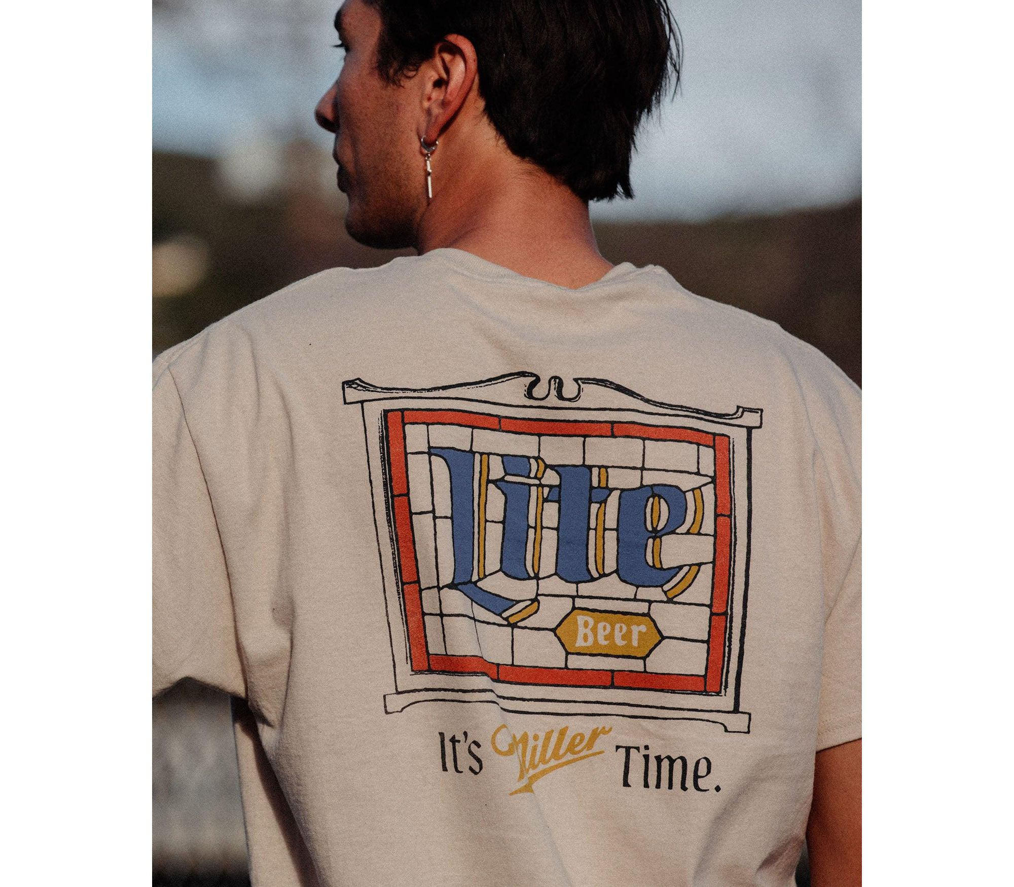 Miller Lite Stain Glass Flea Market Tee — Image 3
