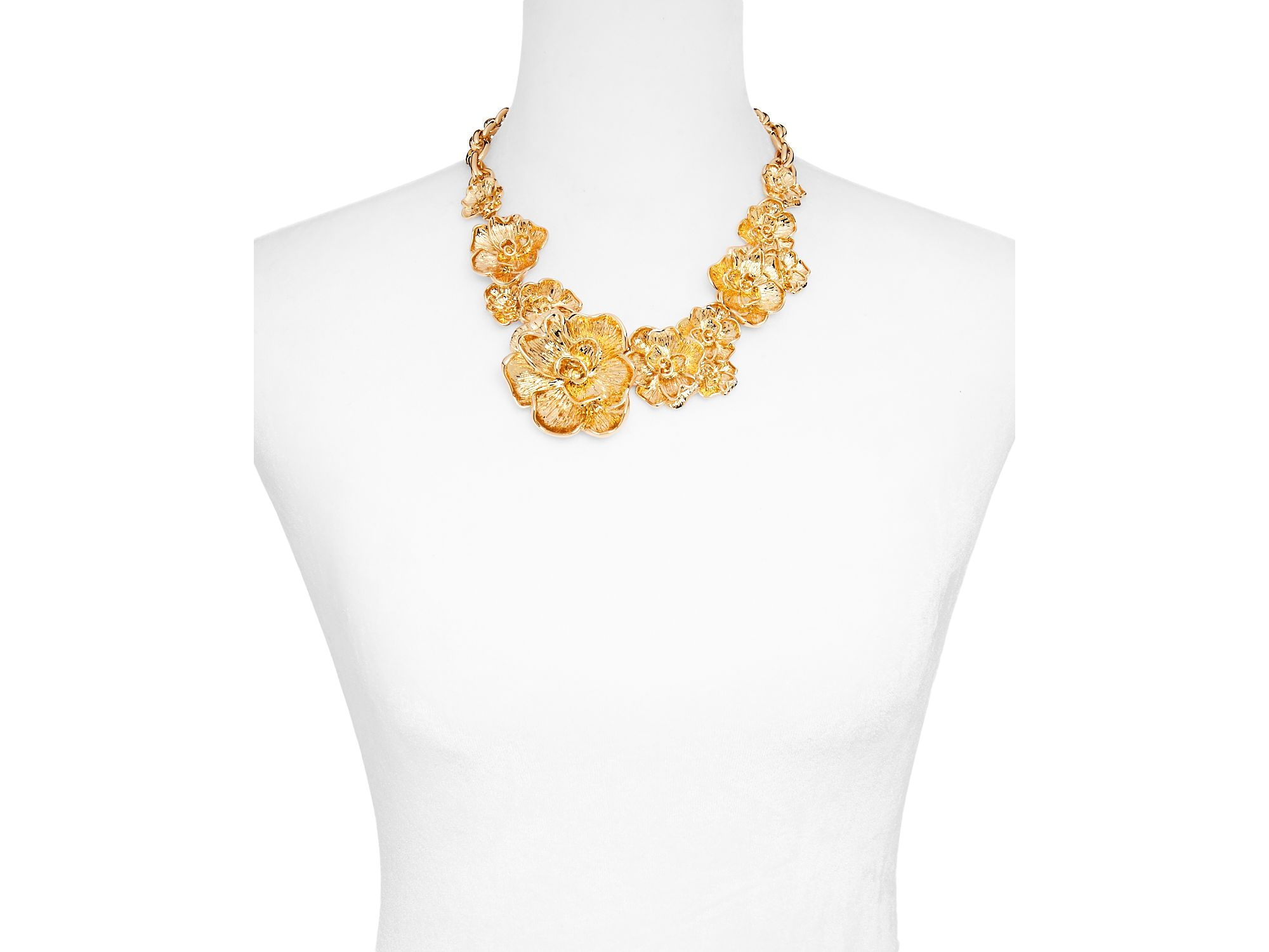 x Angelica Hicks Abstract Flower & Leaf Statement Necklace, 18" - Exclusive — Image 3