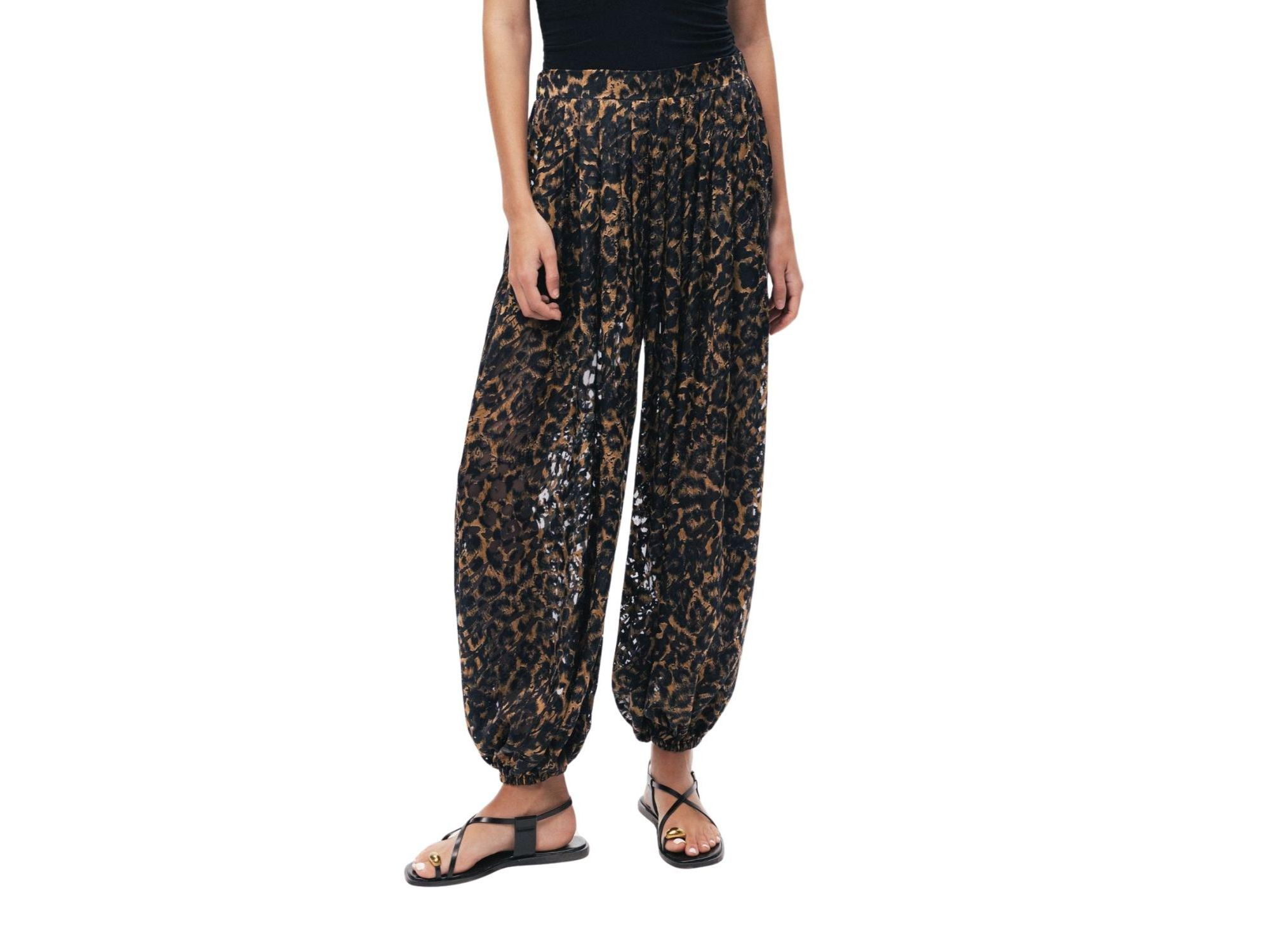Printed Relaxed Balloon-Leg Pants — Image 8