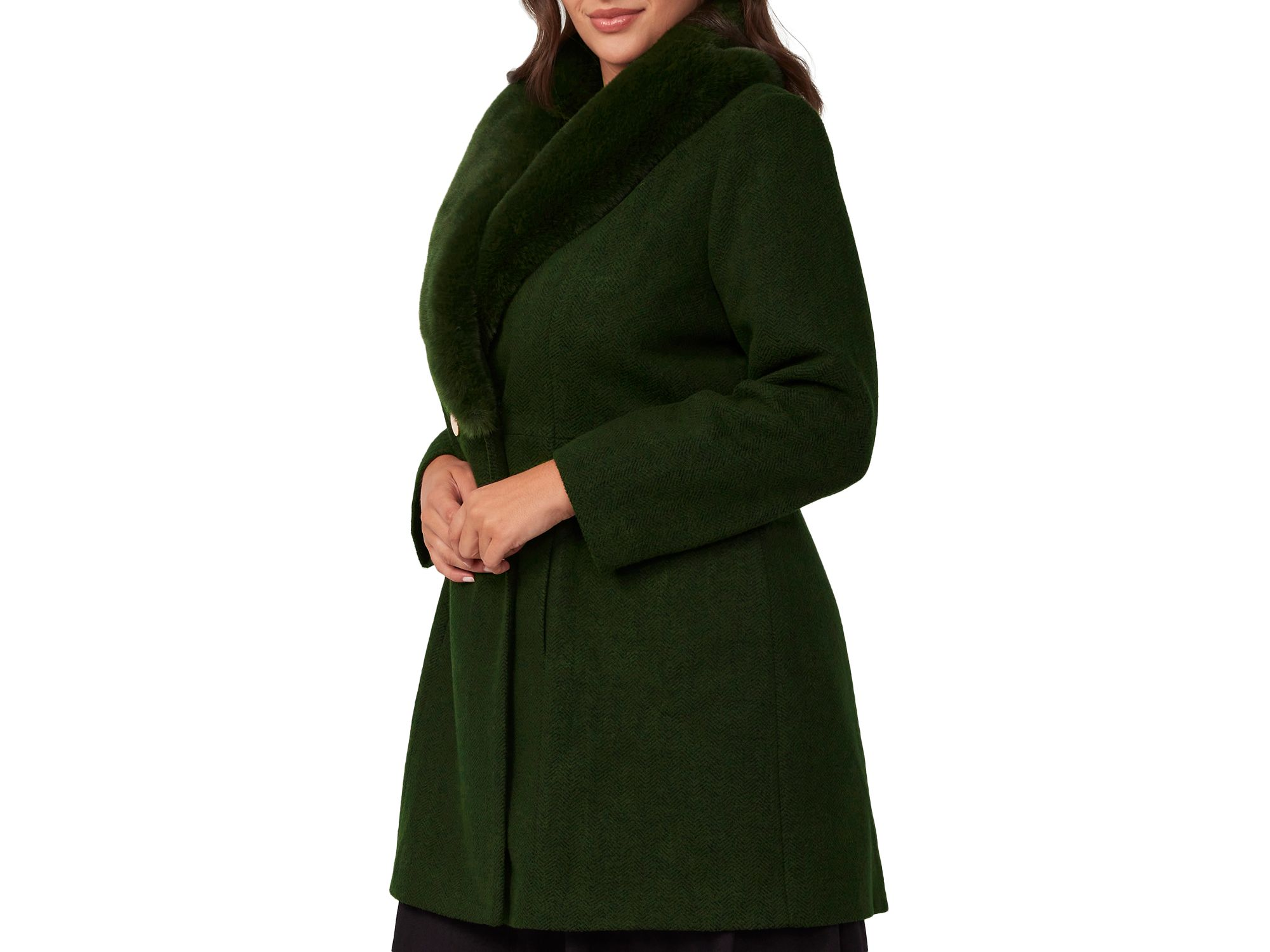 Grammys Faux Fur Trimmed Coat — Image 4