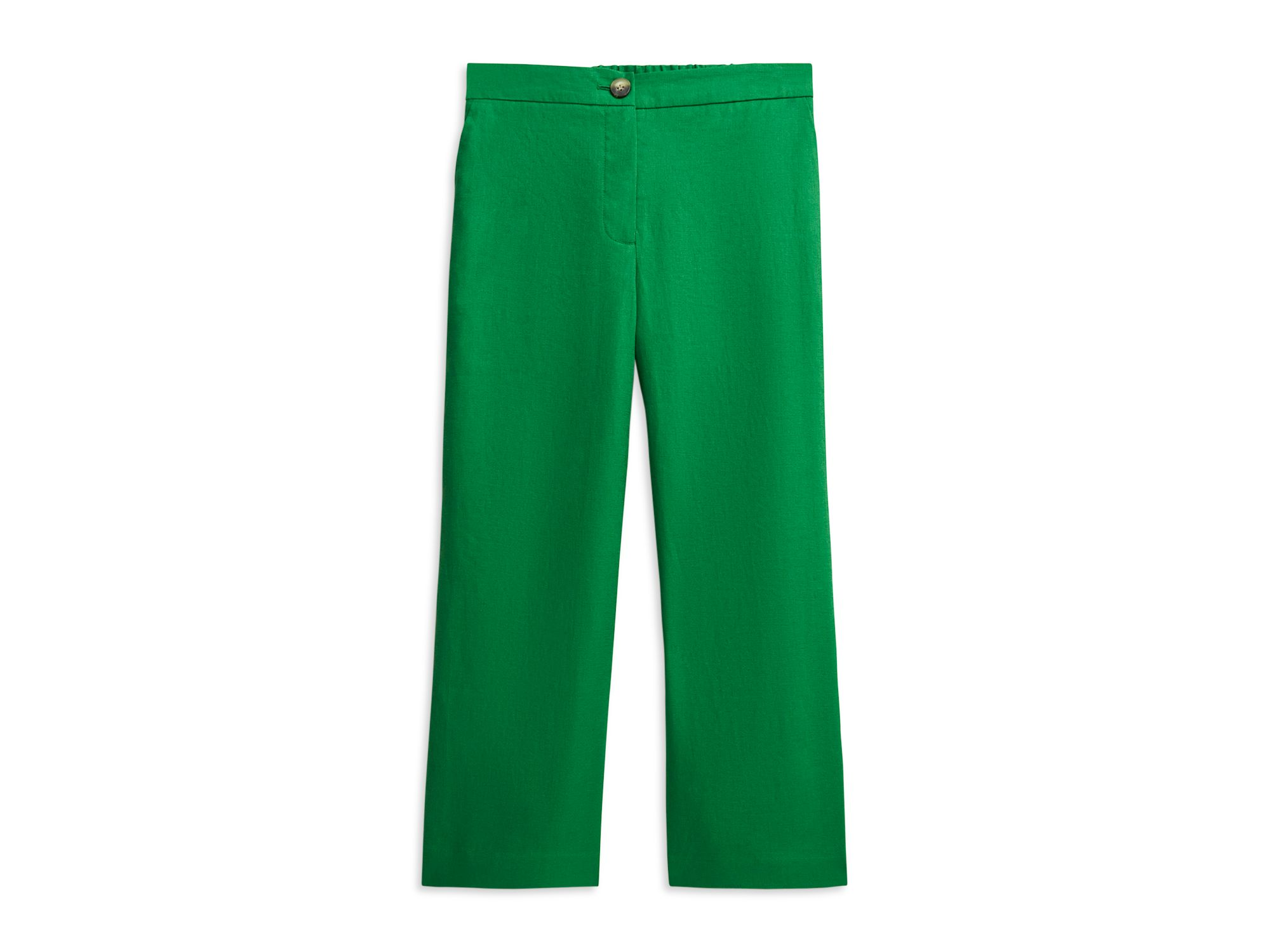 Lillie Linen Cropped Kick Flare Pants — Image 3