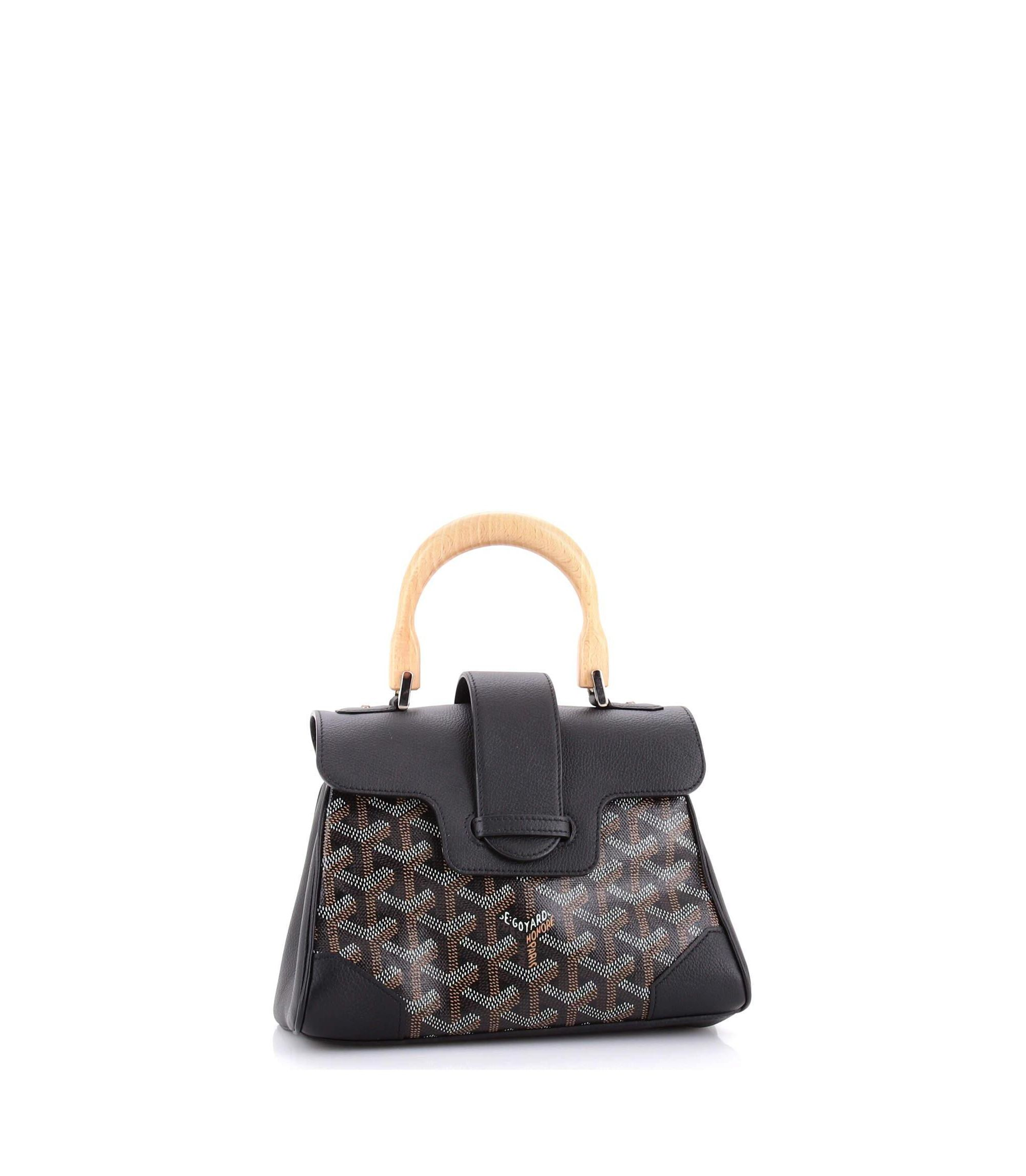 Mini Saigon Top Handle Bag Coated Canvas with Leather — Image 6