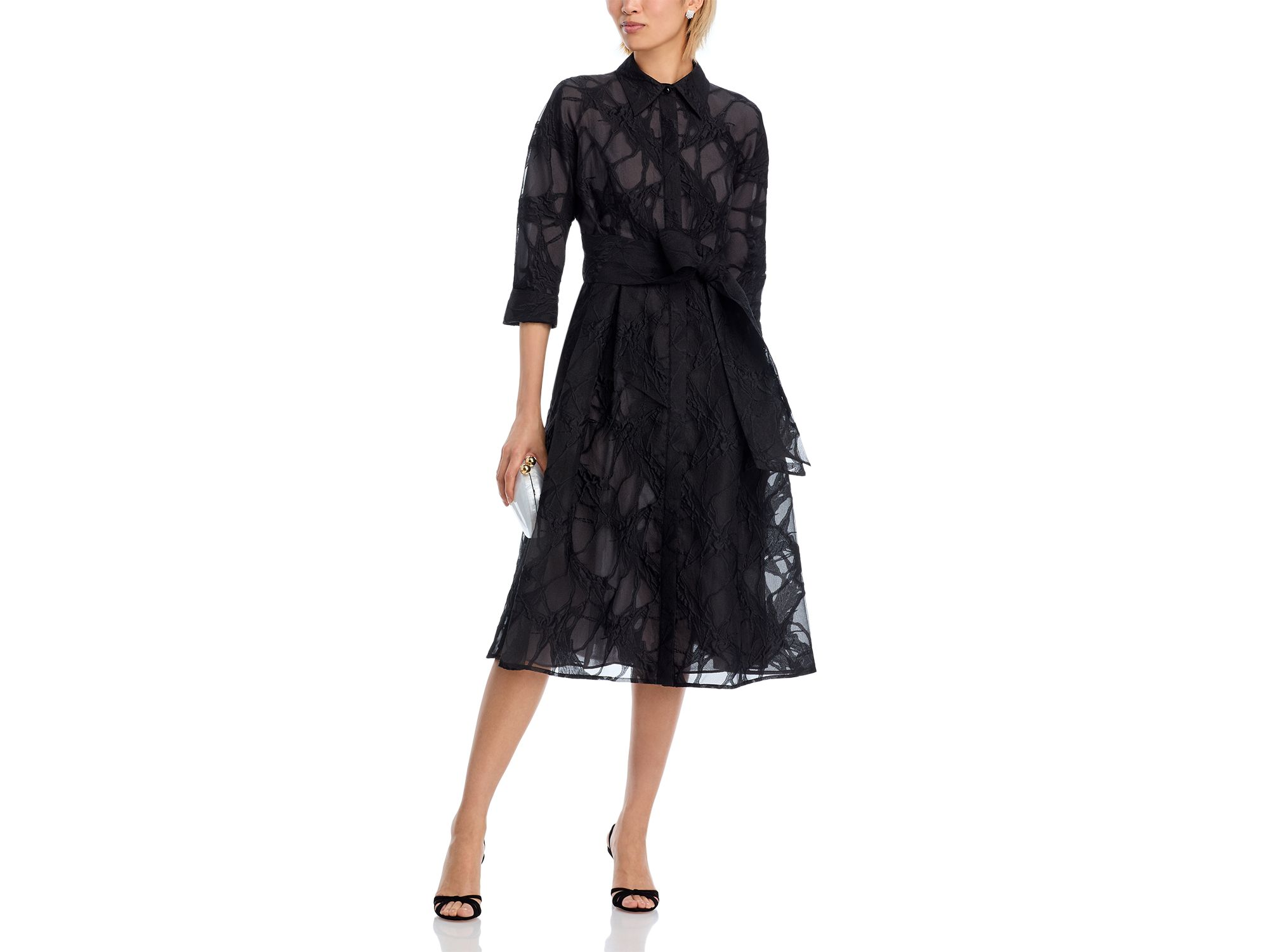 Organza Web Shirt Dress — Image 3