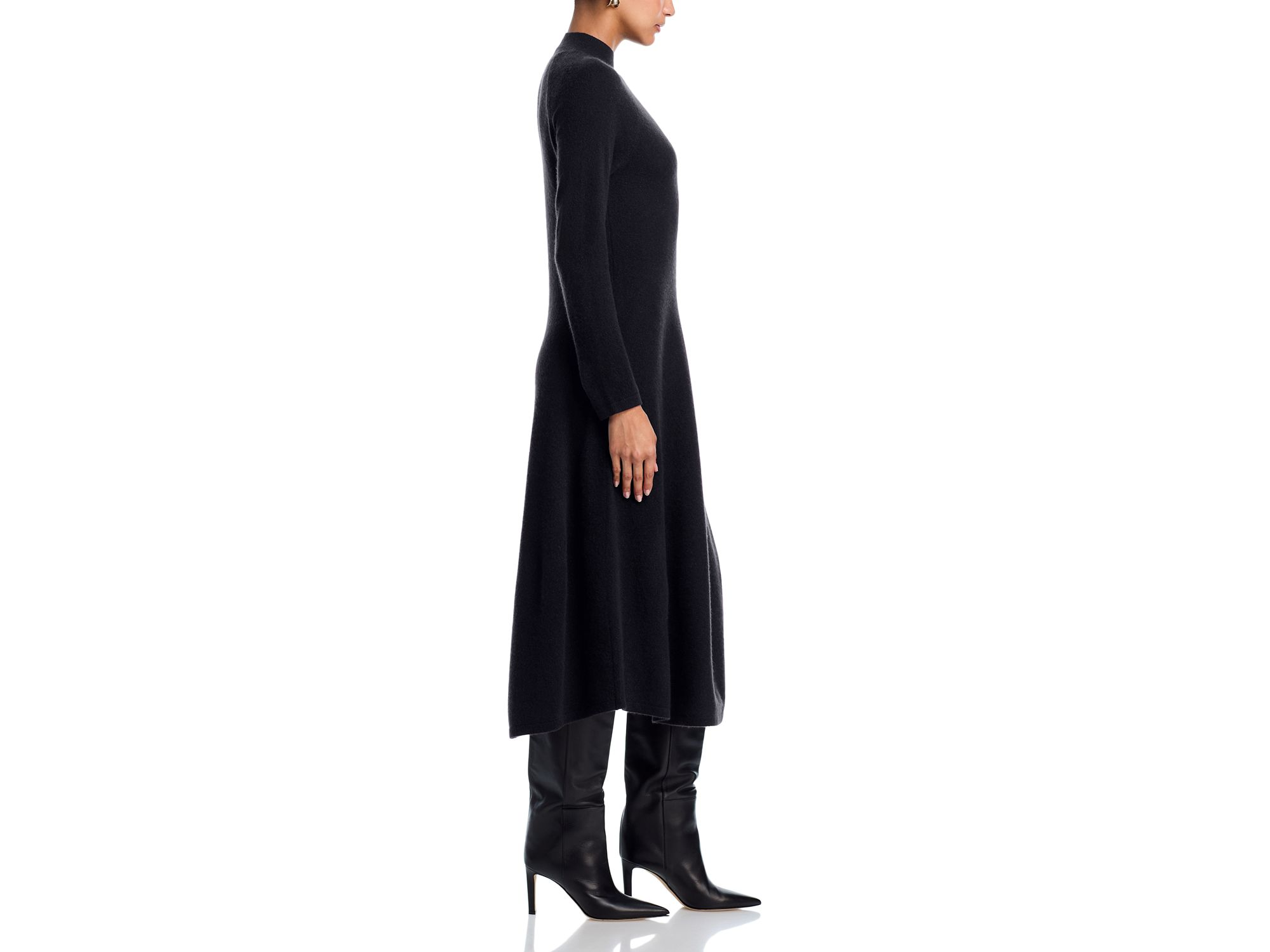100% Cashmere Mock Neck Dress — Image 11