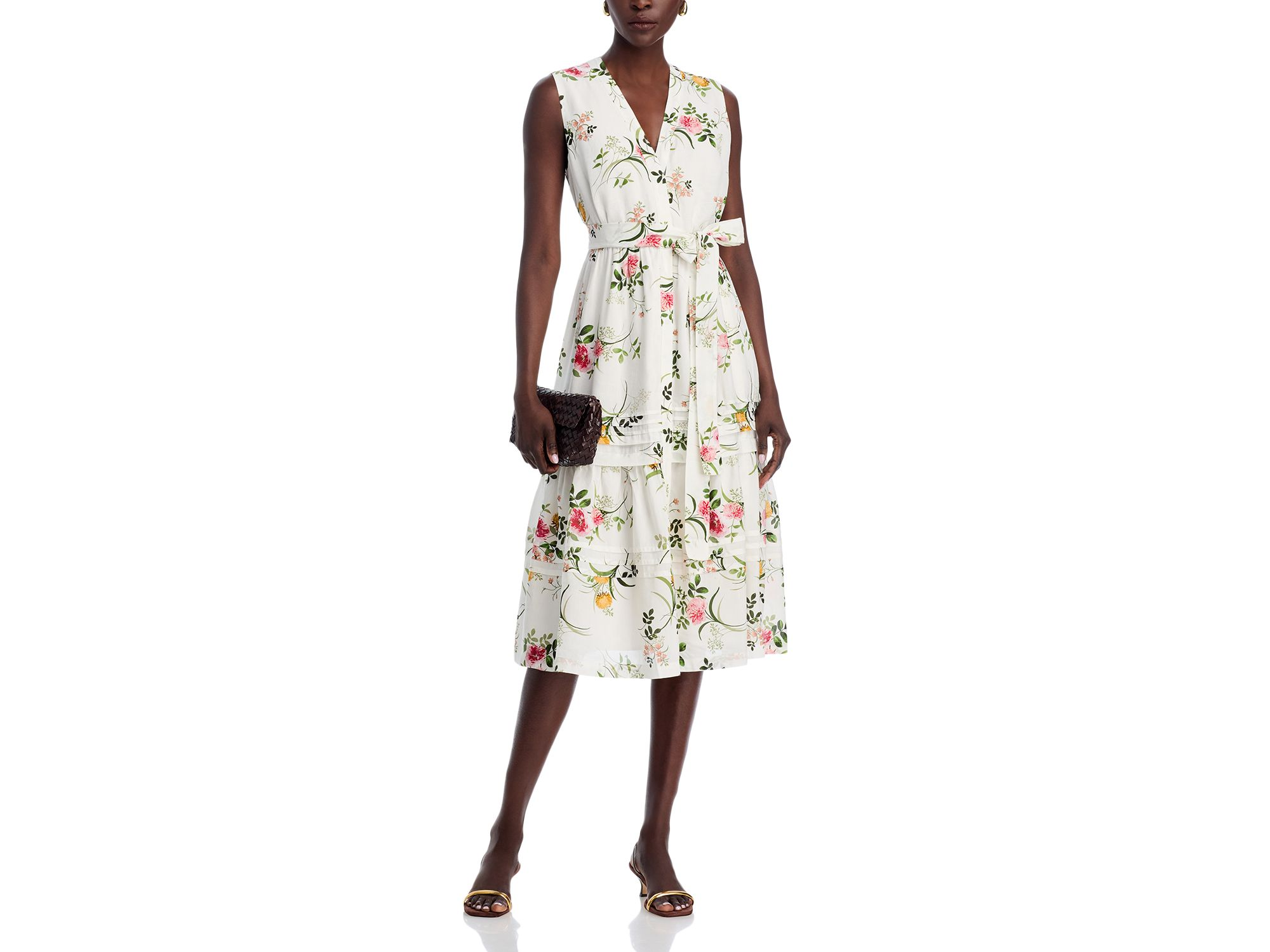Violet Sleeveless Floral Midi Dress — Image 3