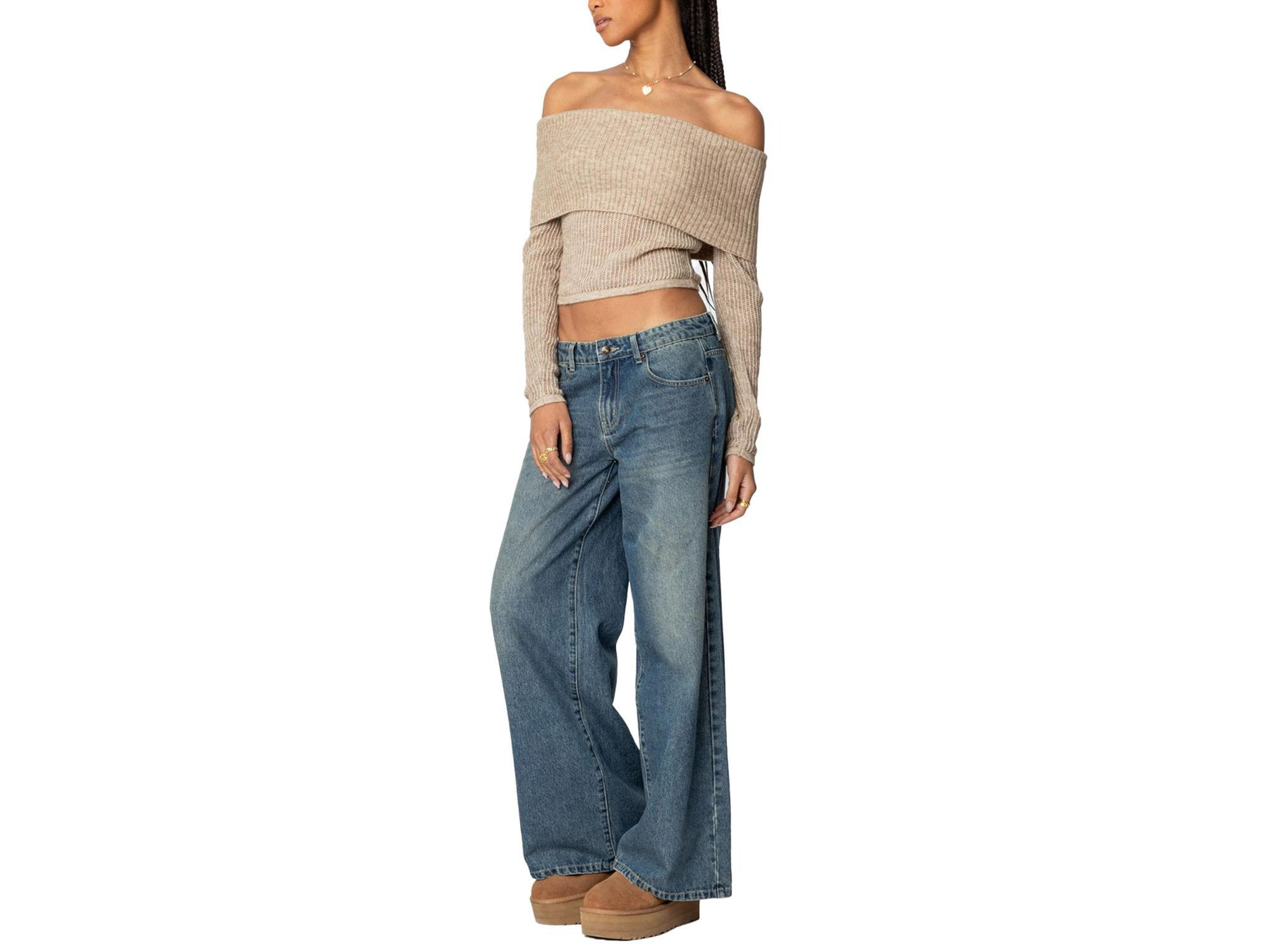 Lili Fold Over Knit Top — Image 3