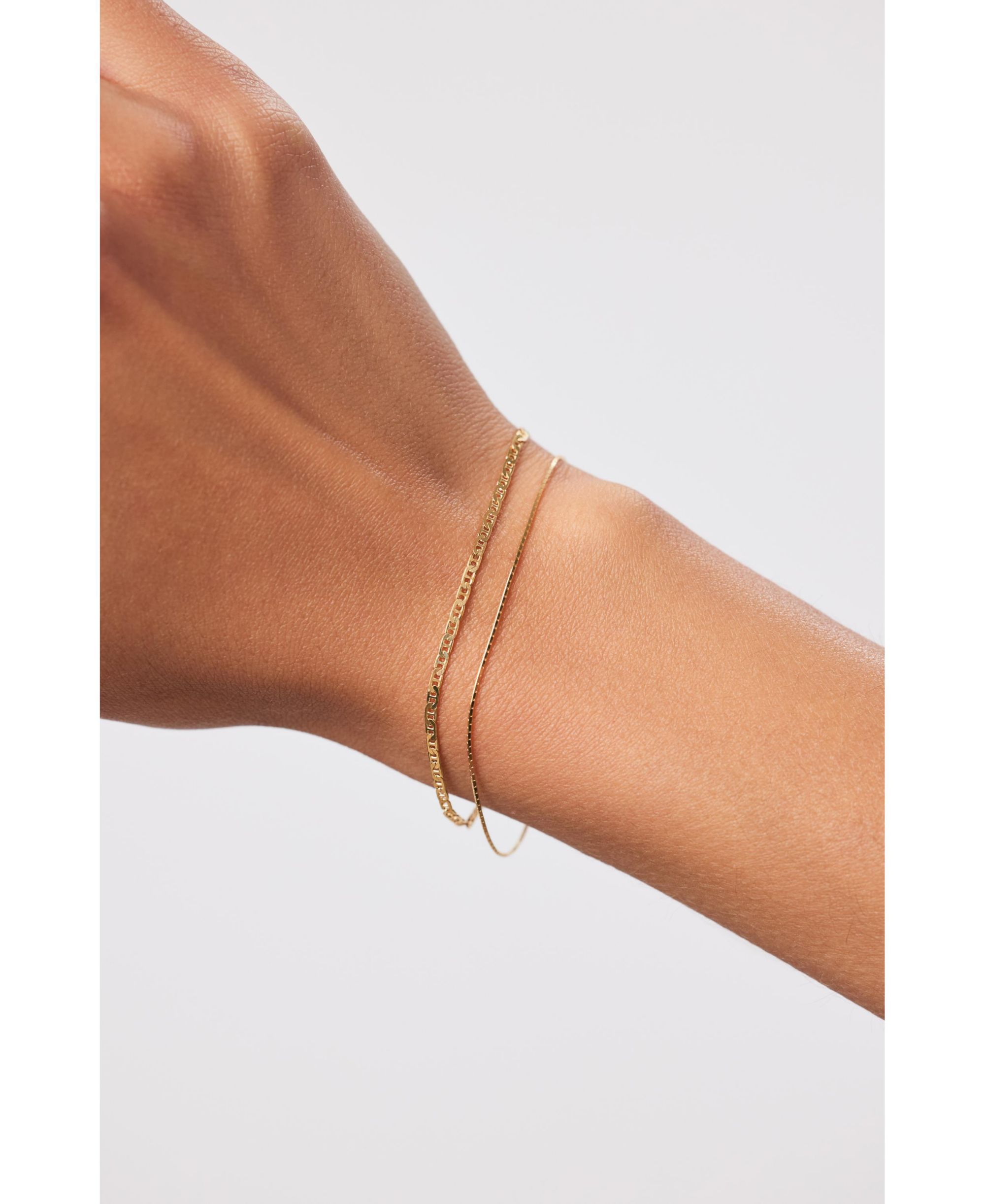 Solid Gold Silk Chain Bracelet — Image 4