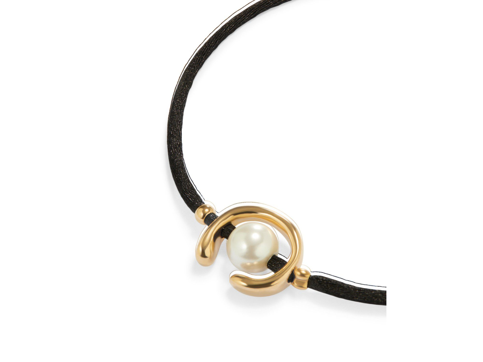 Black Cord Pearl Bracelet — Image 4