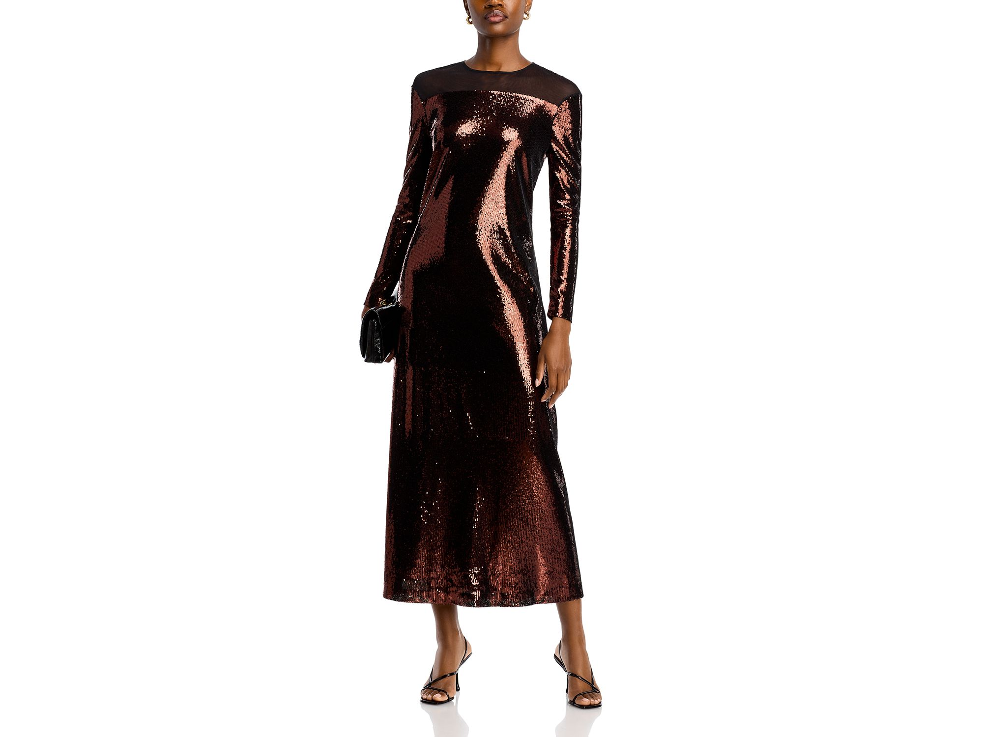 Sequined Long Sleeve Dress — Image 6