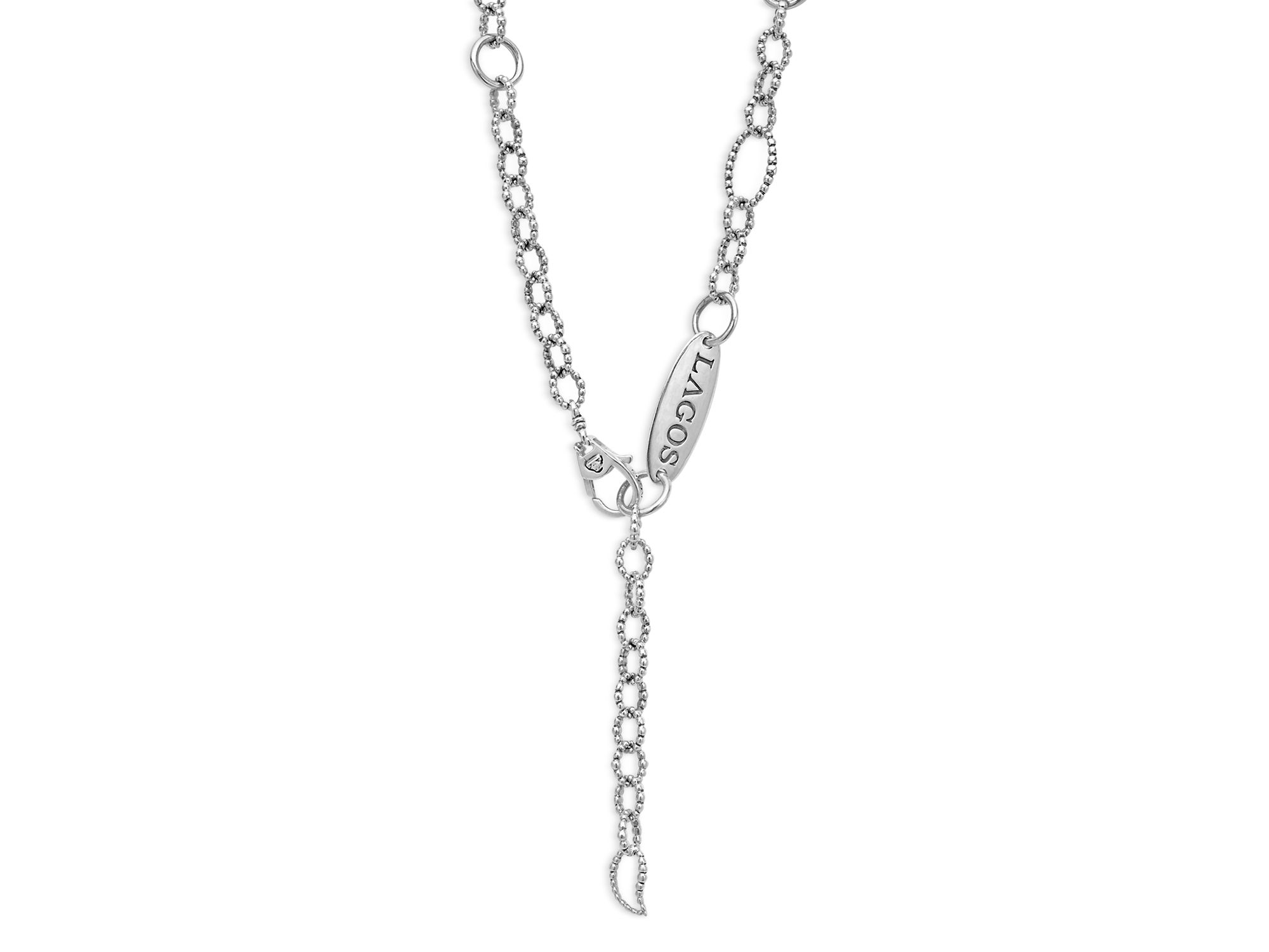Sterling Silver Luna Cultured Freshwater Pearl Link Necklace, 34" — Image 5