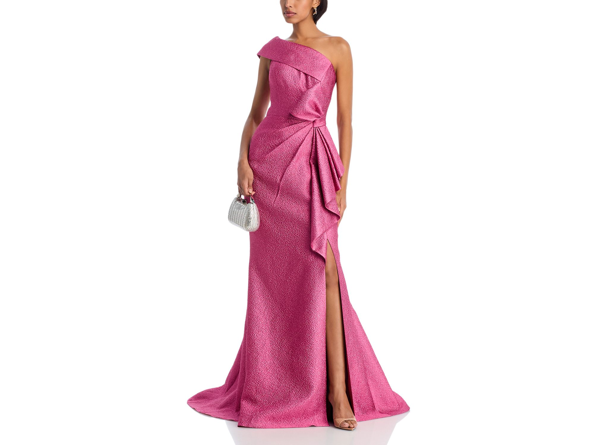 One Shoulder Textured Gown — Image 3