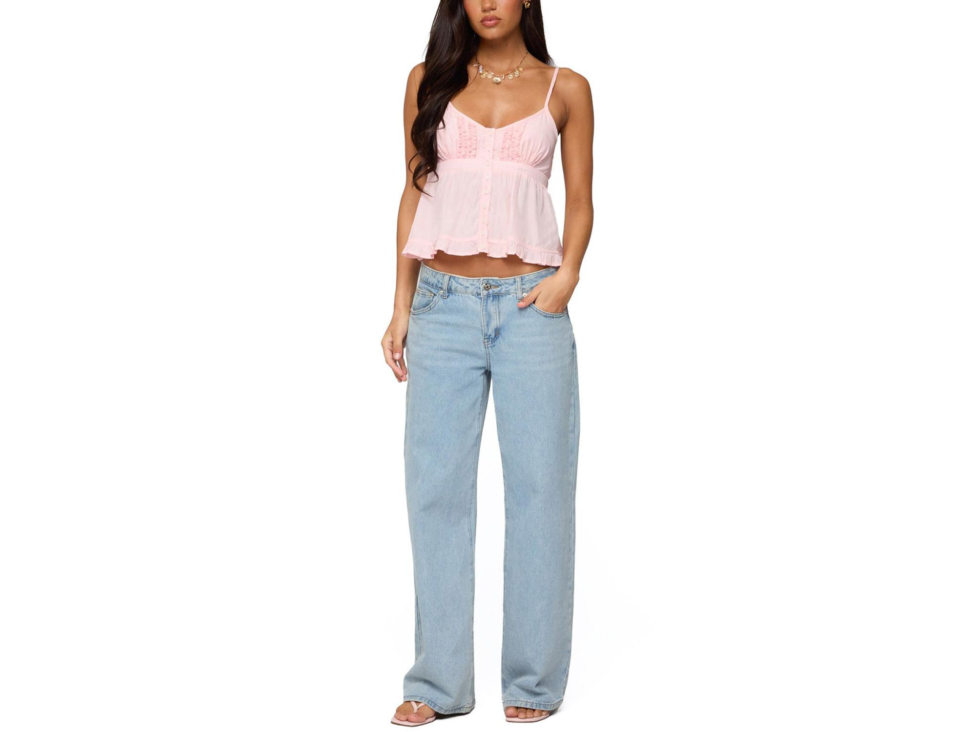 Halsey Ruffle Tank Top — Image 3