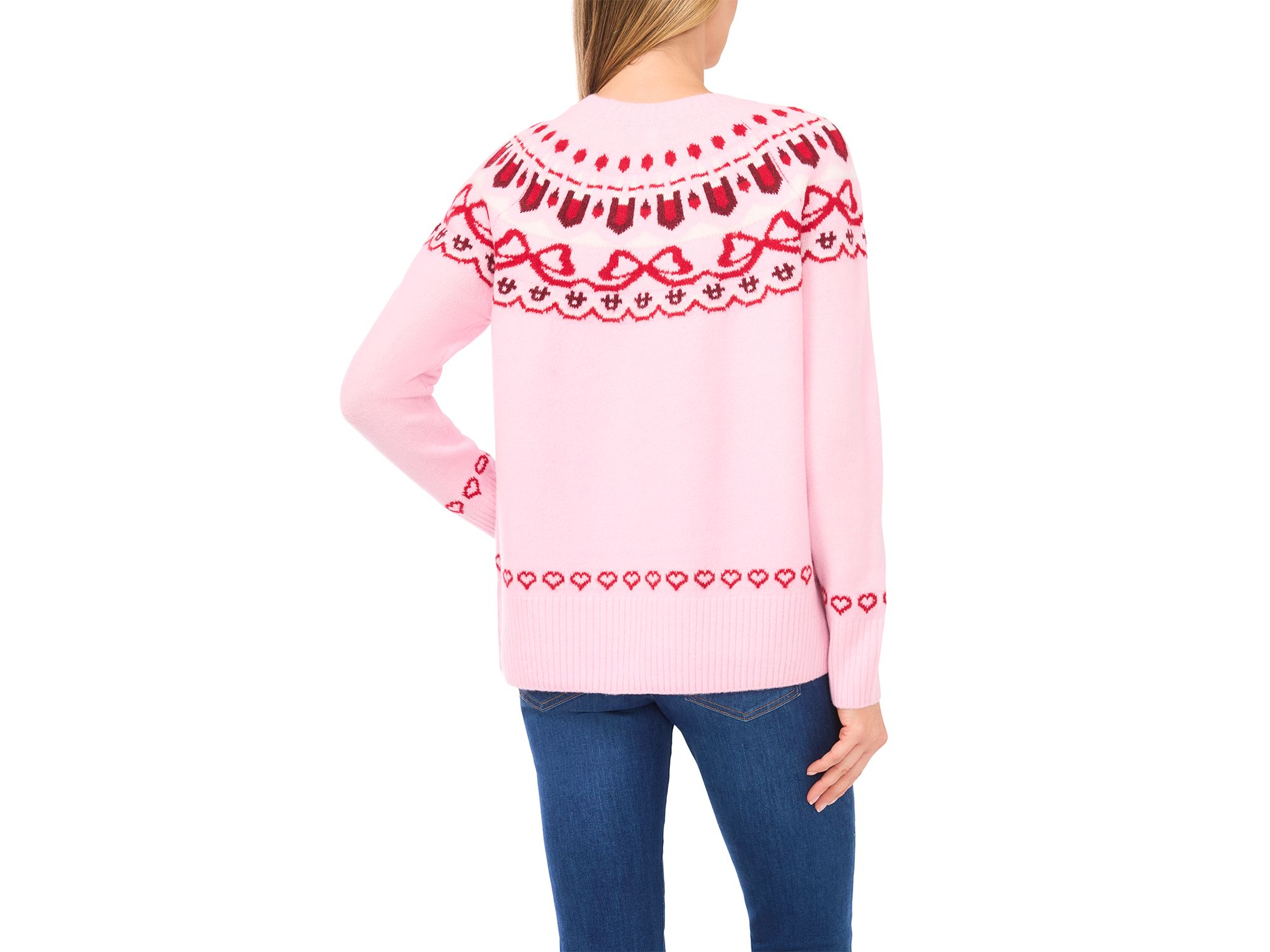 Bow Fair Isle Raglan Sleeve Sweater — Image 3