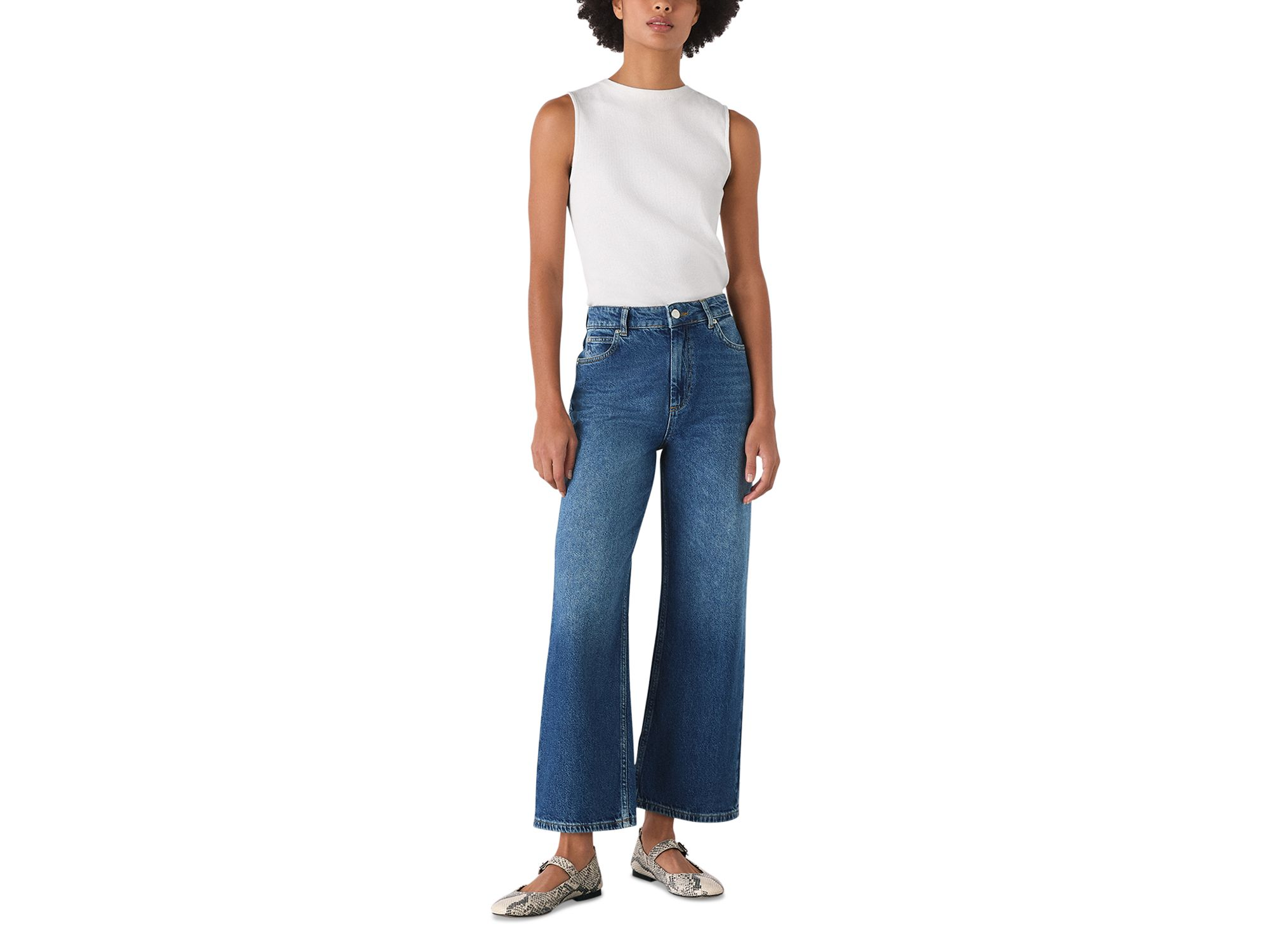 Ankle Straight Leg Jeans in Denim — Image 6