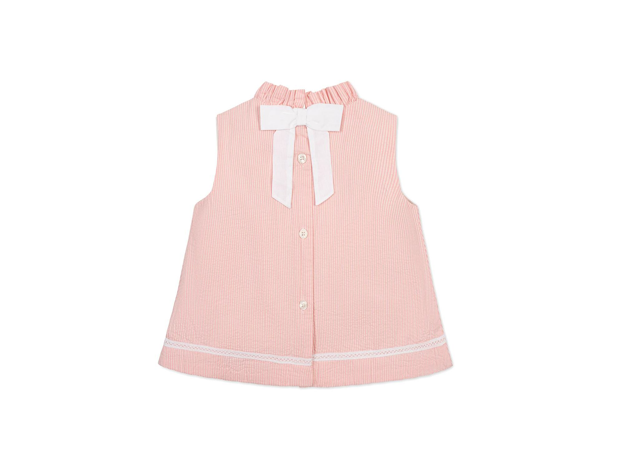 Girls' Organic Ruffle Neck Seersucker Top - Little Kid, Big Kid — Image 6