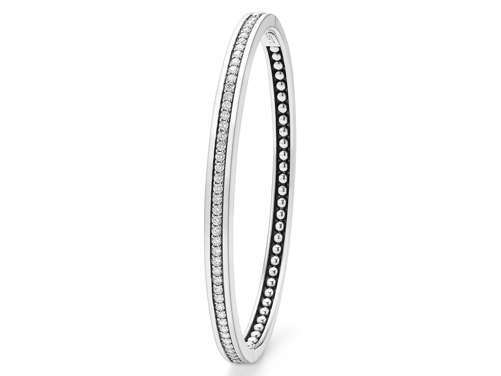 Sterling Caviar Spark Diamond Bangle Bracelet — Image 3