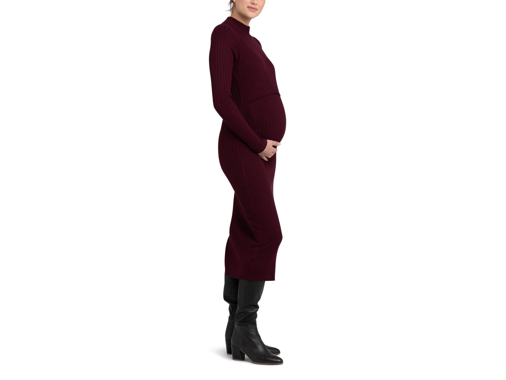 Nella Rib Nursing Knit Dress — Image 3