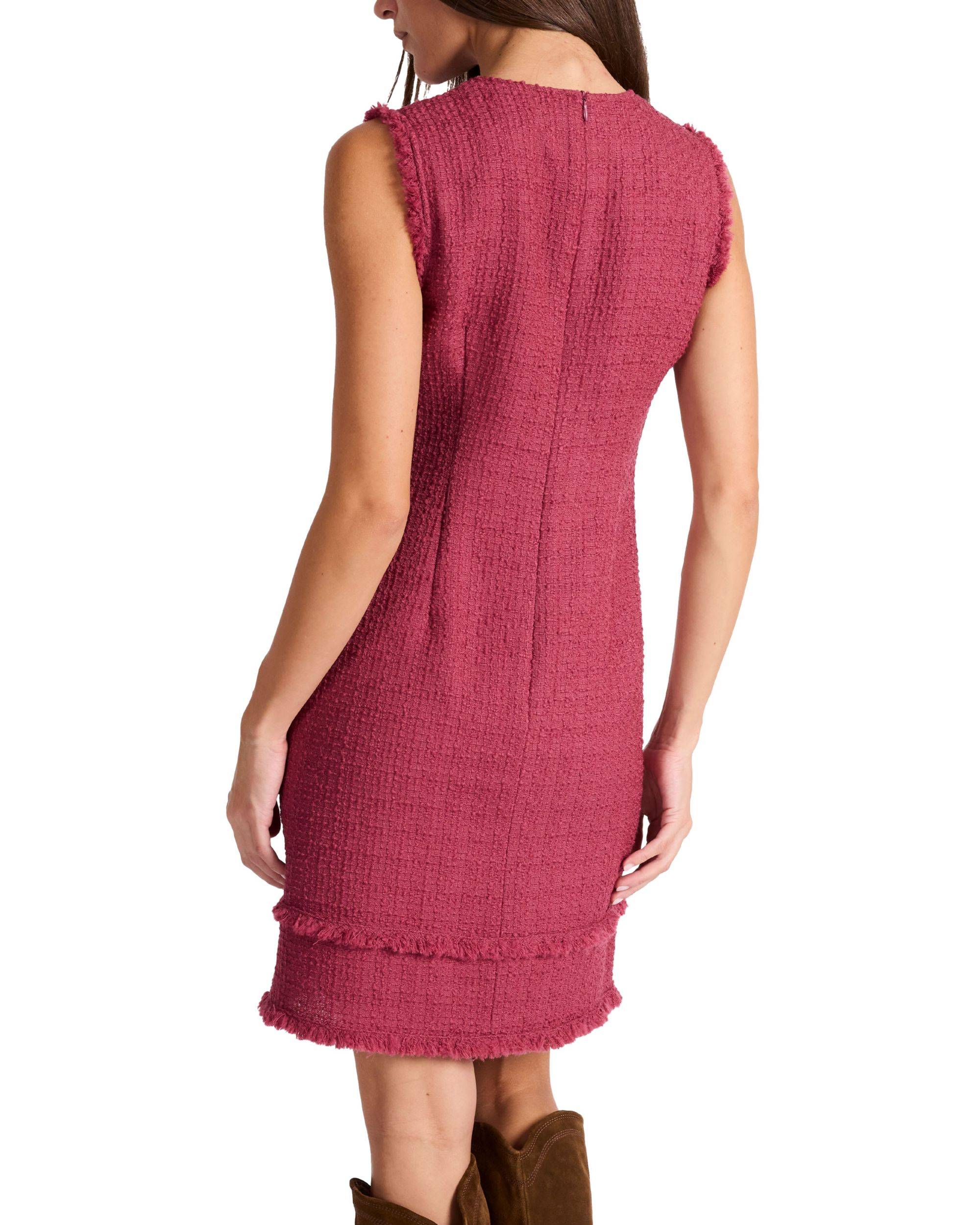 Aretha Sleeveless Shift Tweed Dress — Image 4