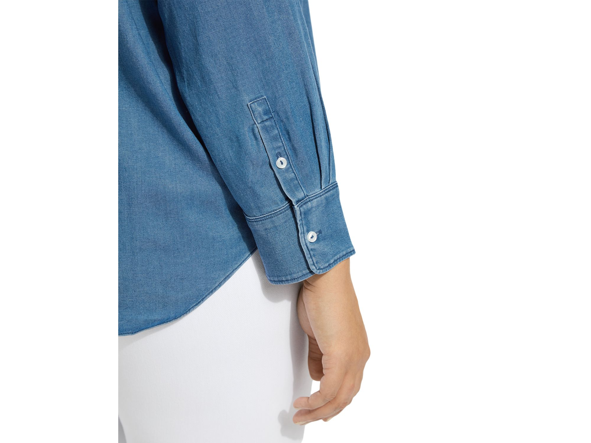 Bay Crop Chambray Shirt — Image 3