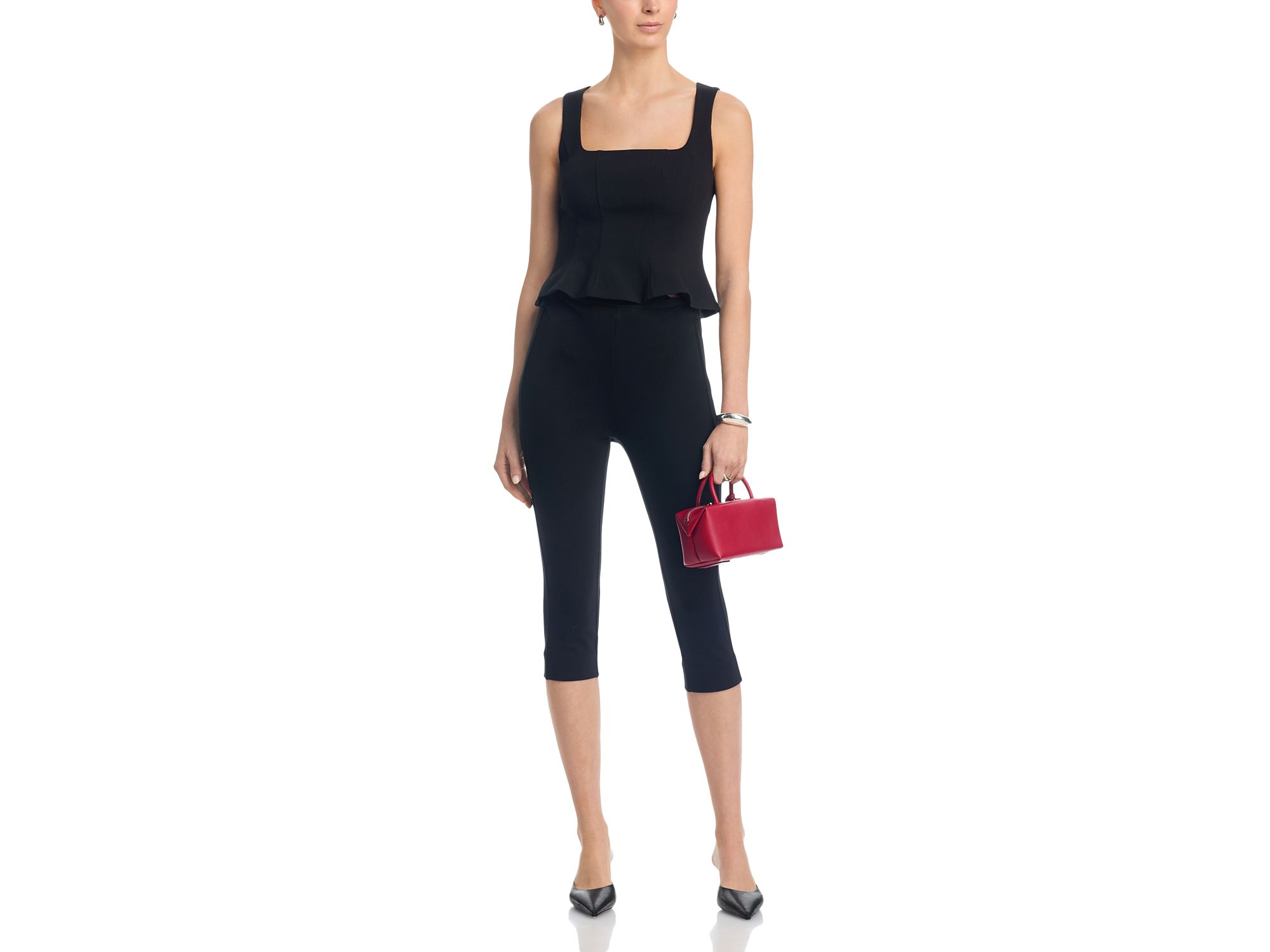 Azra Twill Peplum Top — Image 4