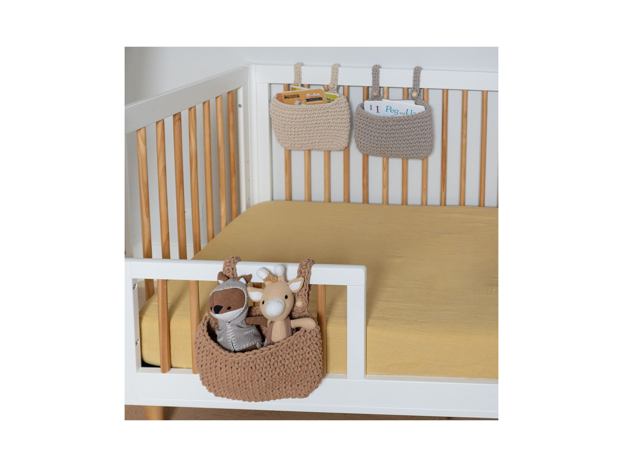 Charlie Farmhouse Crochet Crib Storage, 3 Pack — Image 3