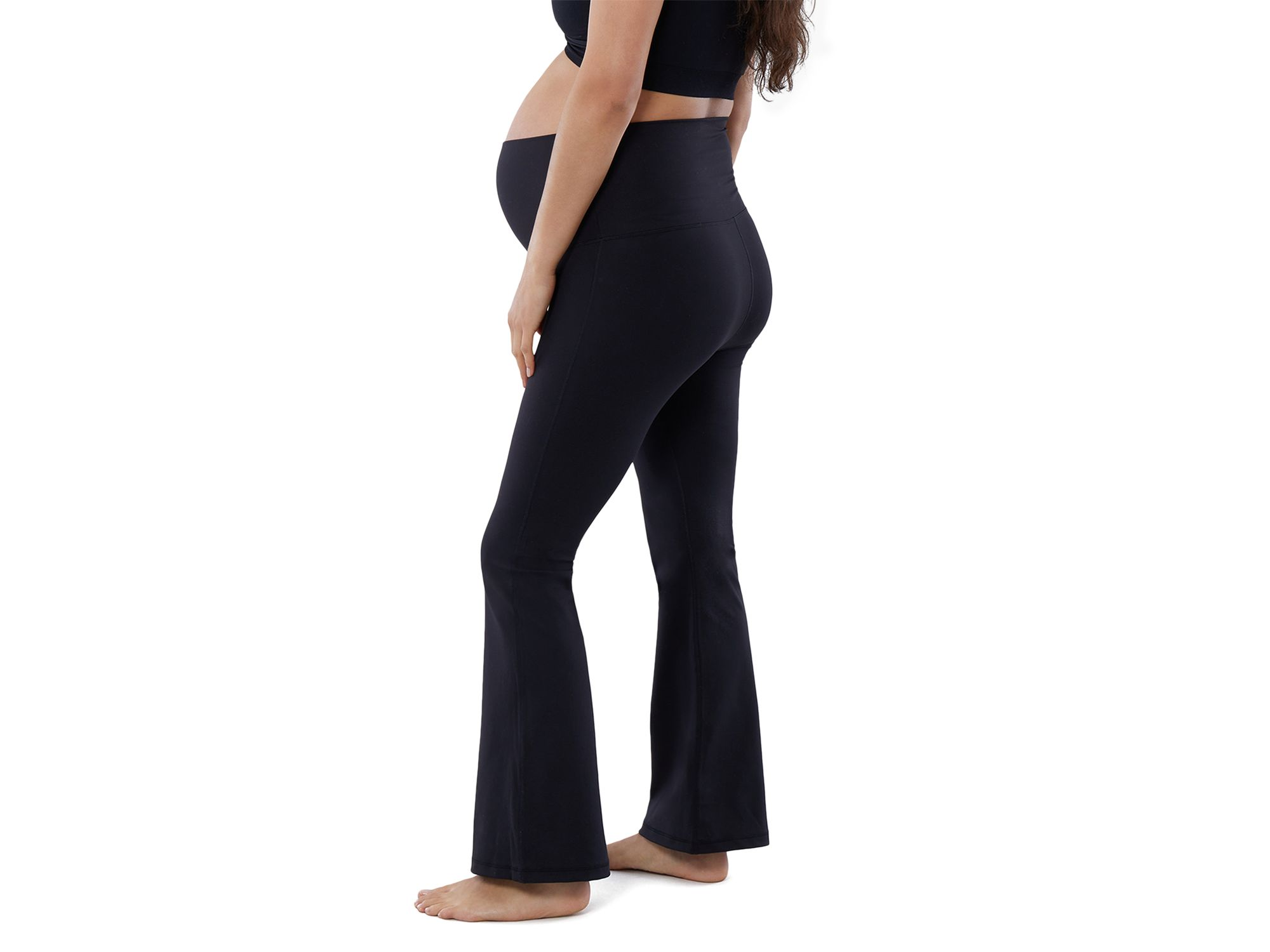Fold Down Flared Maternity Leggings — Image 7