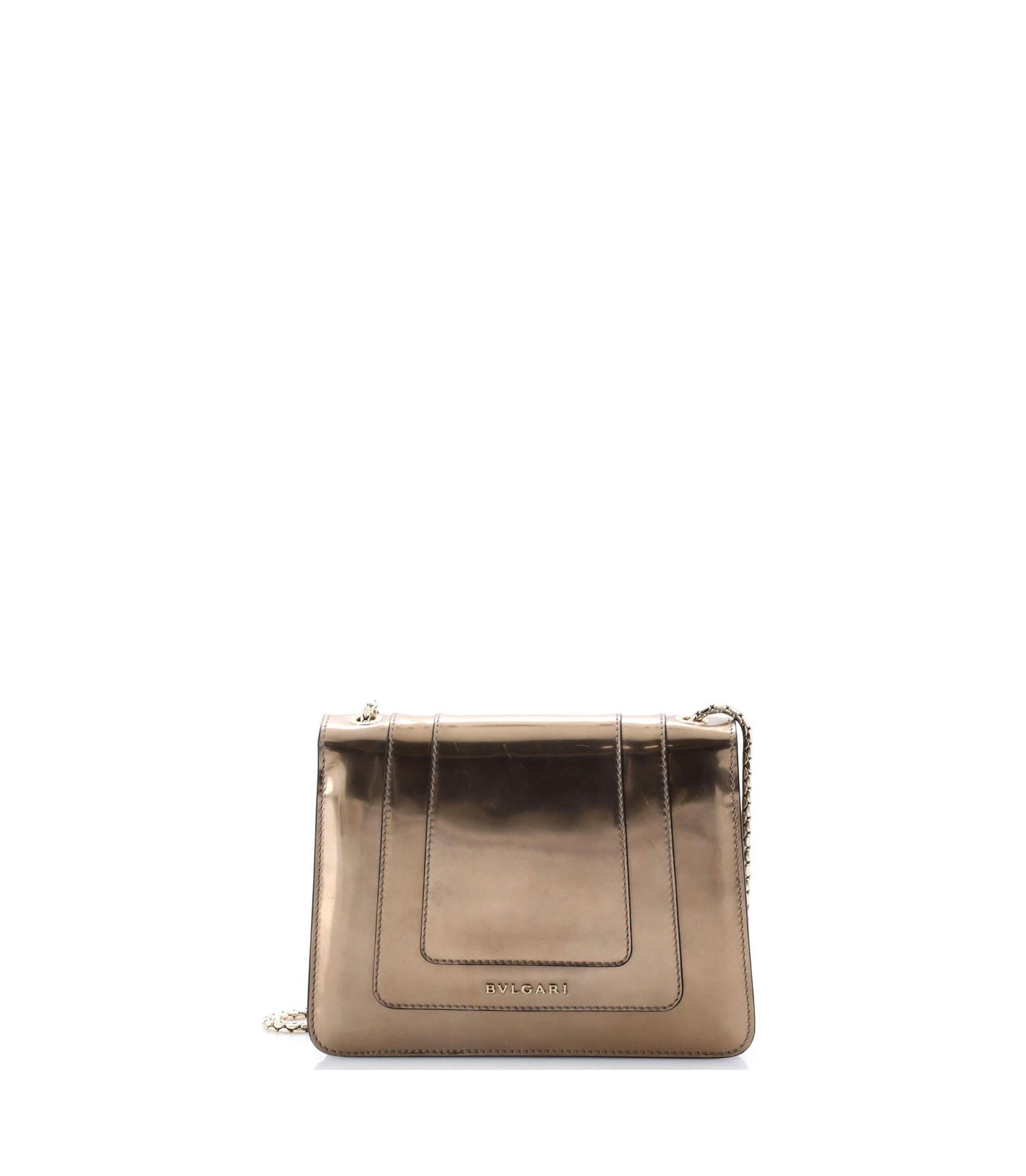 Small Serpenti Forever Square Shoulder Bag Metallic Leather — Image 5