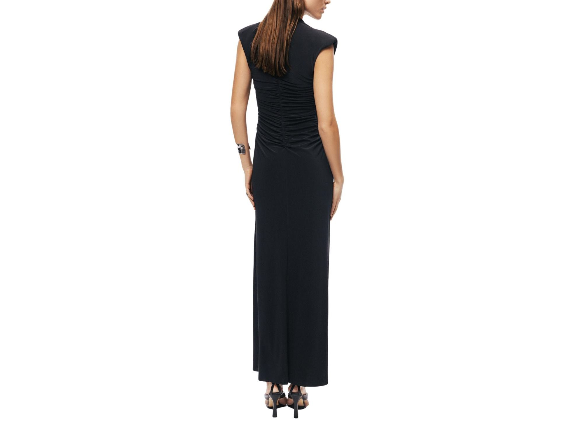Ruched Deep V-Neck Maxi Dress — Image 5