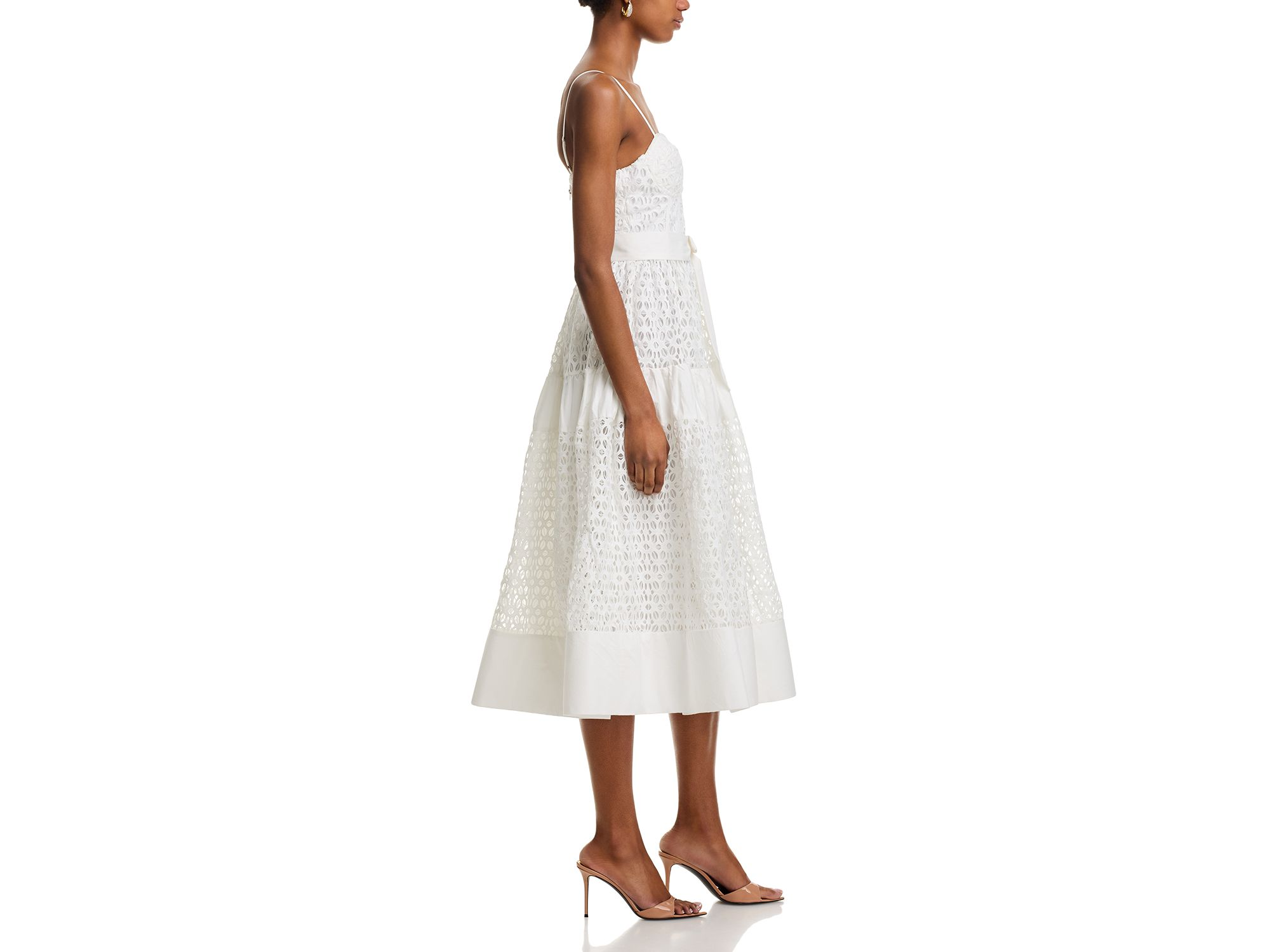 Eyelet Midi Dress - Exclusive — Image 5