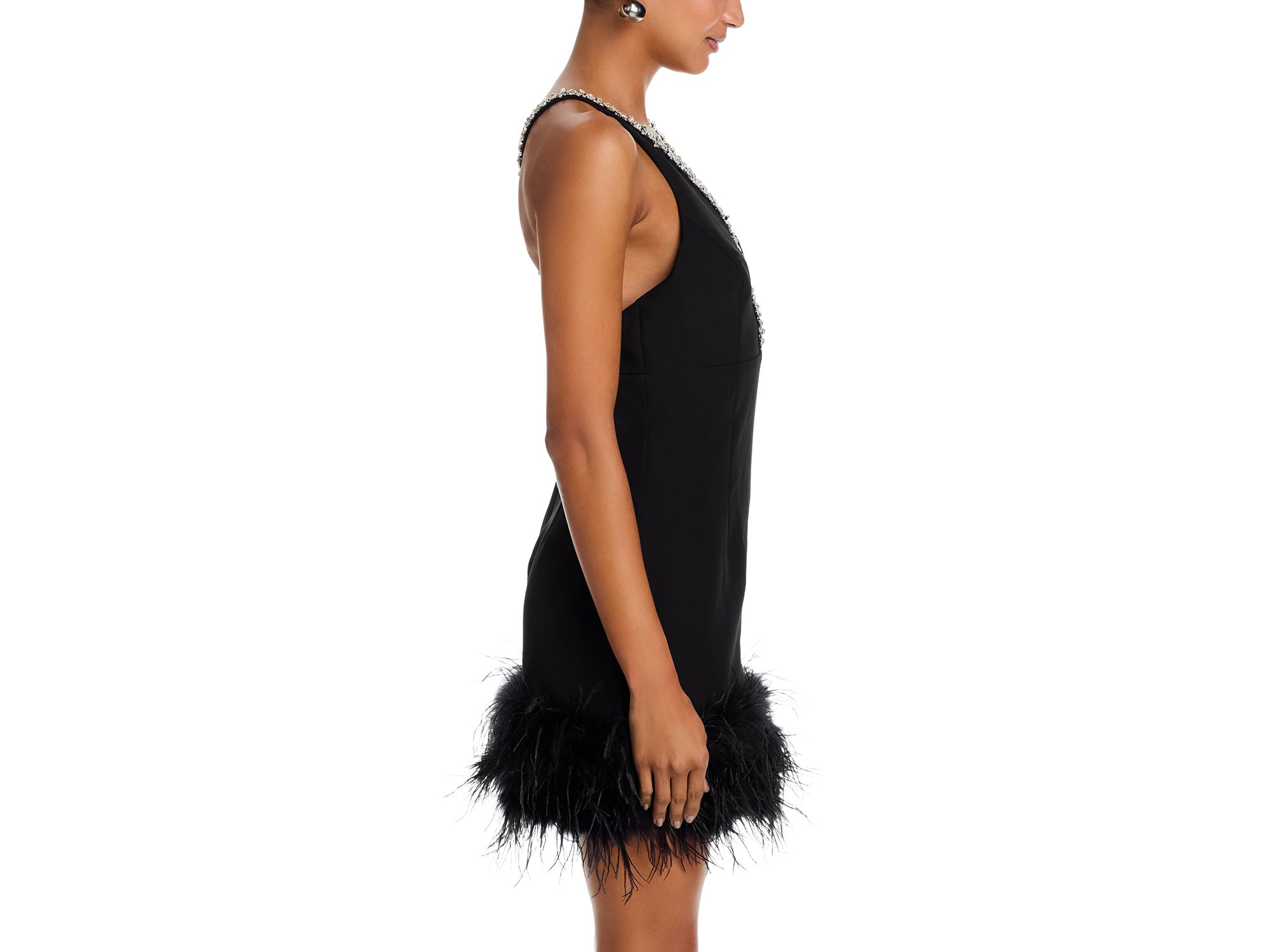Feather Embellished Tank Dress — Image 4