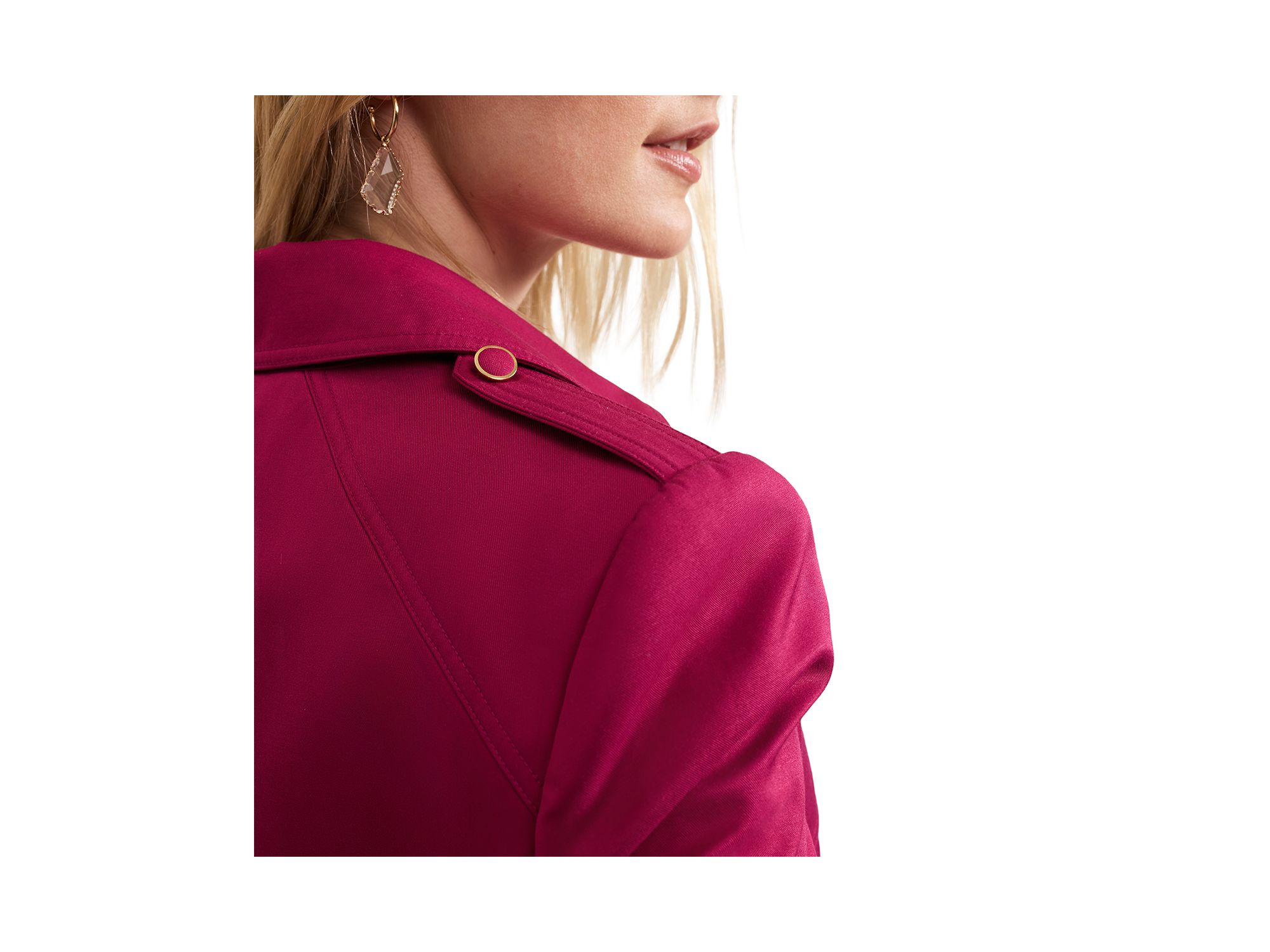 Cheryl Fitted Trench Button Up Jacket — Image 7