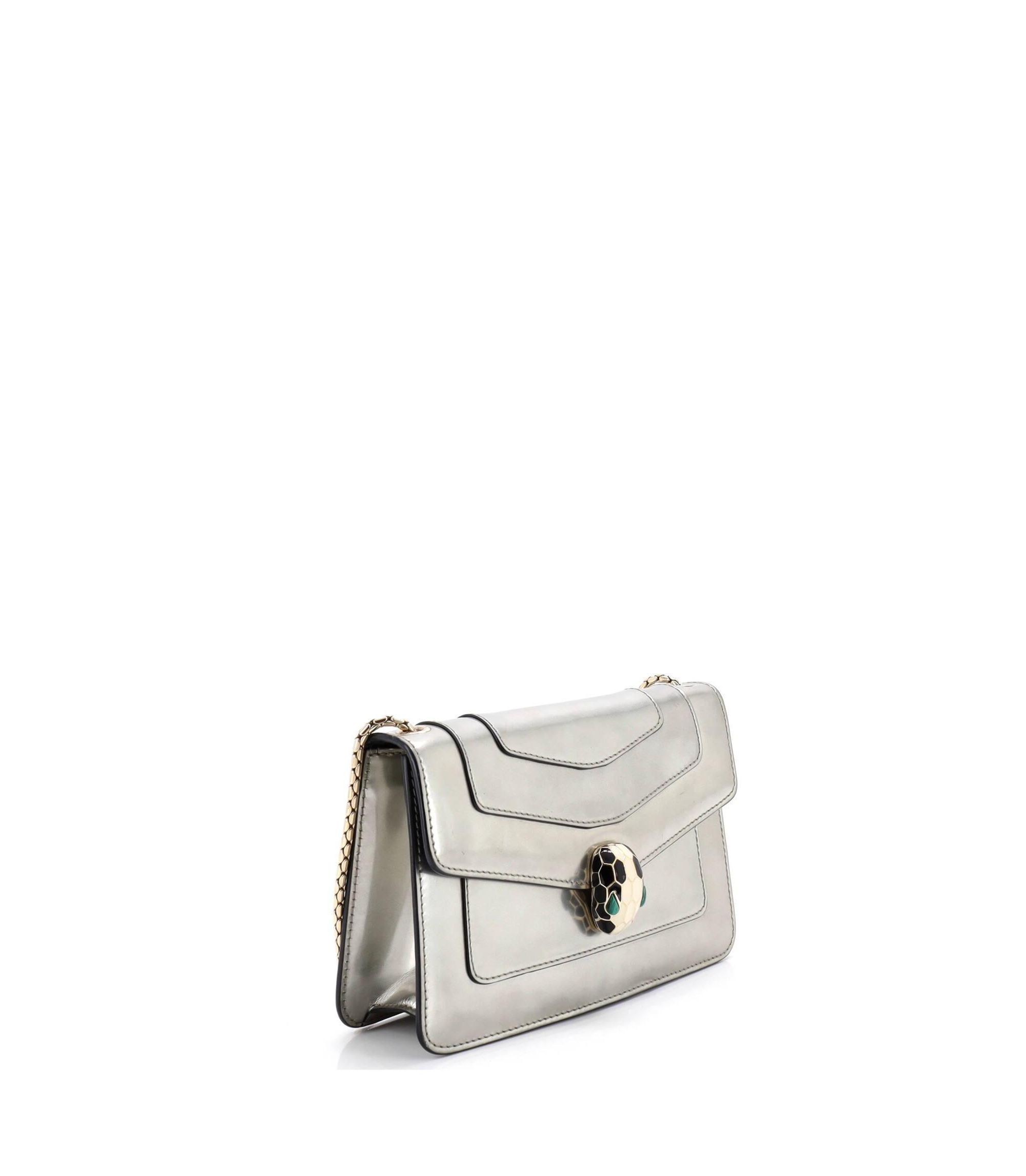 Small Serpenti Forever Shoulder Bag Metallic Leather — Image 6