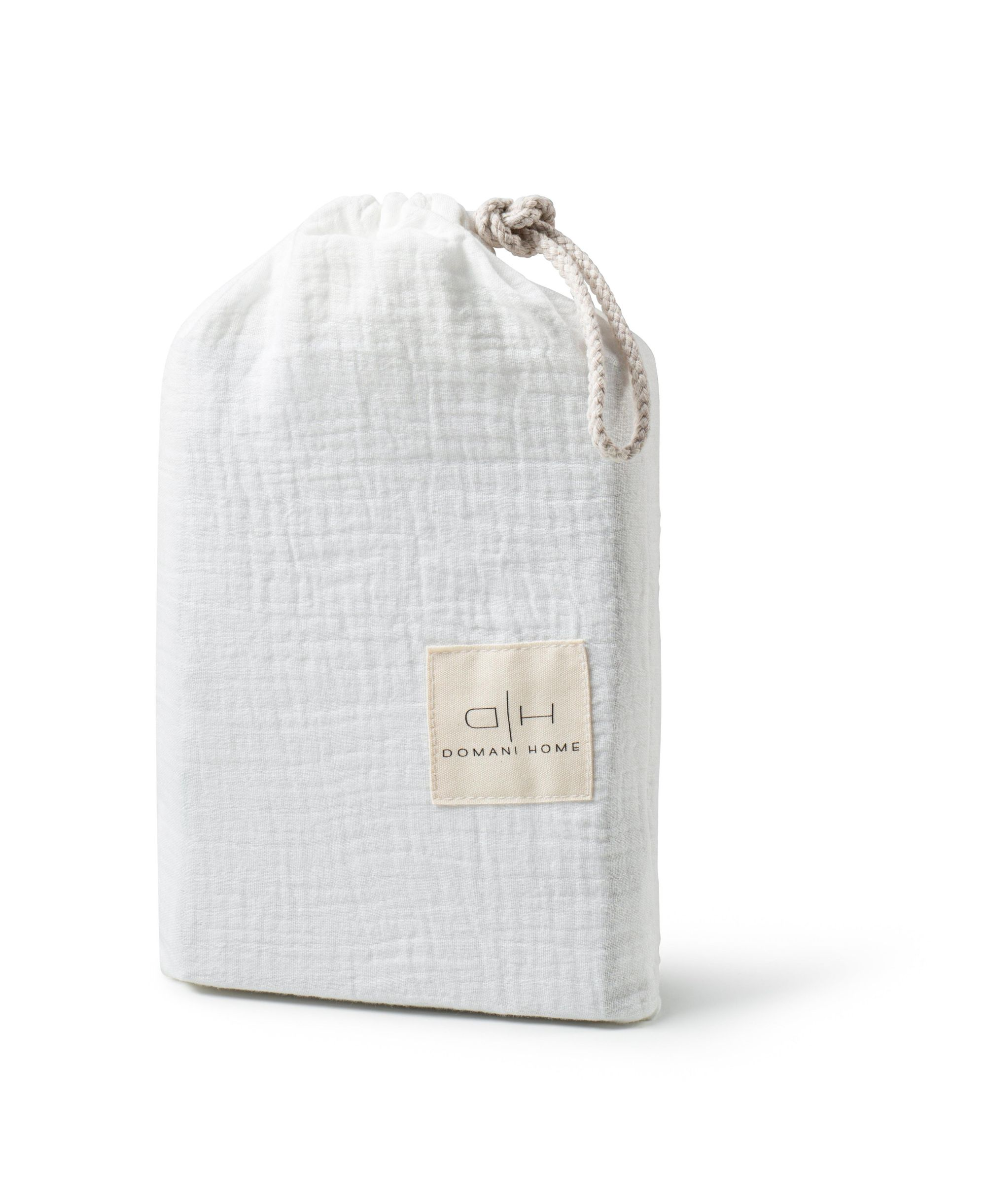 Gauze 3 Piece White Crib Set in Pouch — Image 3