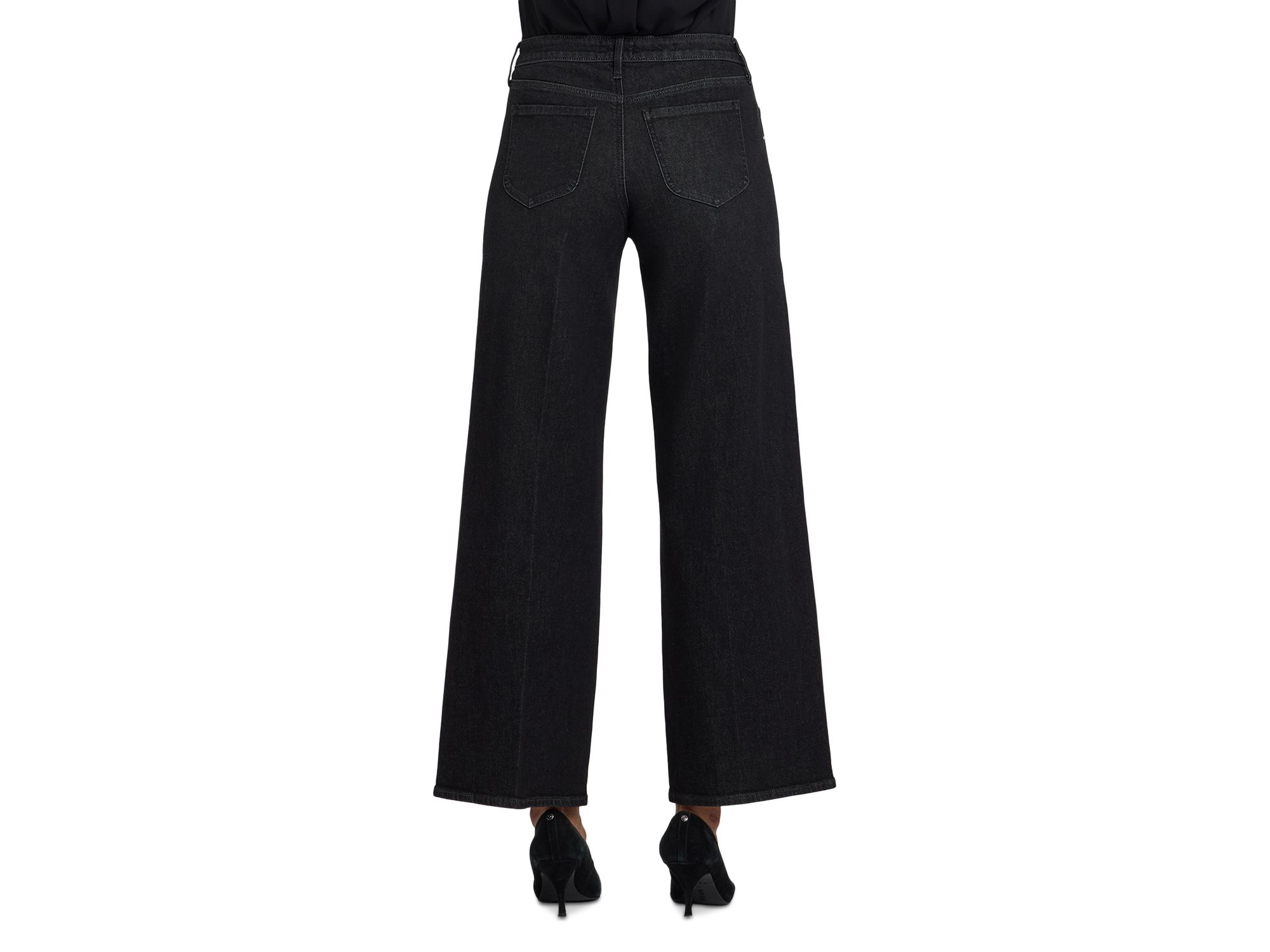Teresa High Rise Rhinestone Wide Leg Jeans in French Nightfall — Image 3