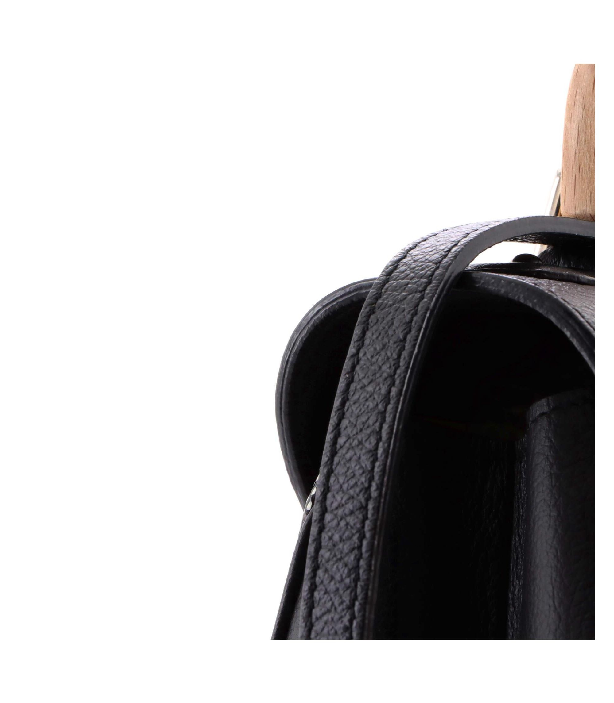 Mini Saigon Top Handle Bag Coated Canvas with Leather — Image 5