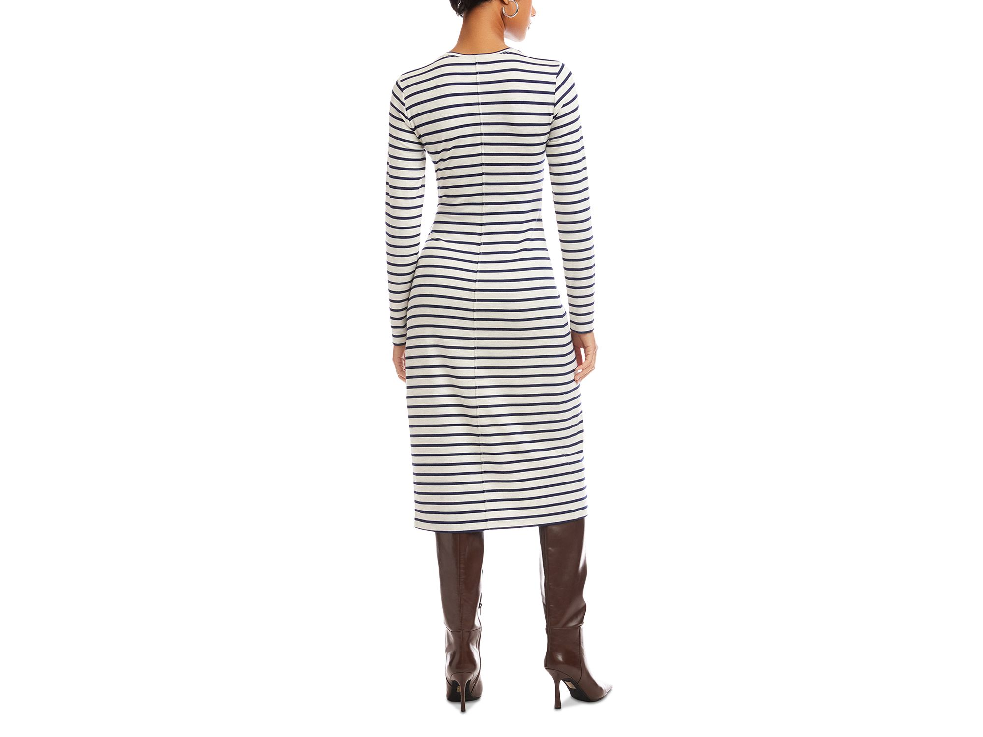 Sadie Side Drape Midi Dress — Image 3