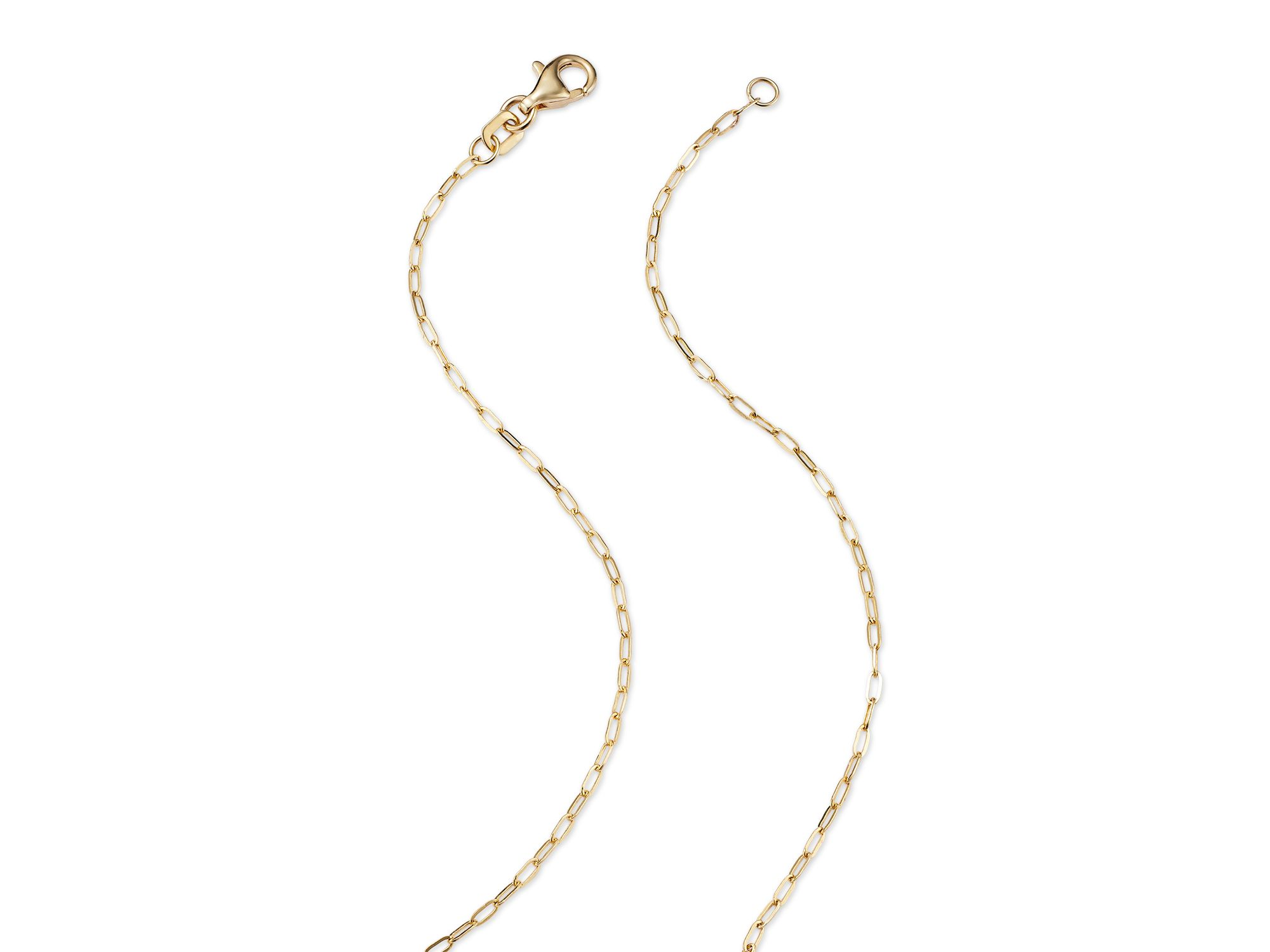 Diamond & Enamel Clover Droplet Necklace in 14K Yellow Gold, 0.25 tcw — Image 3