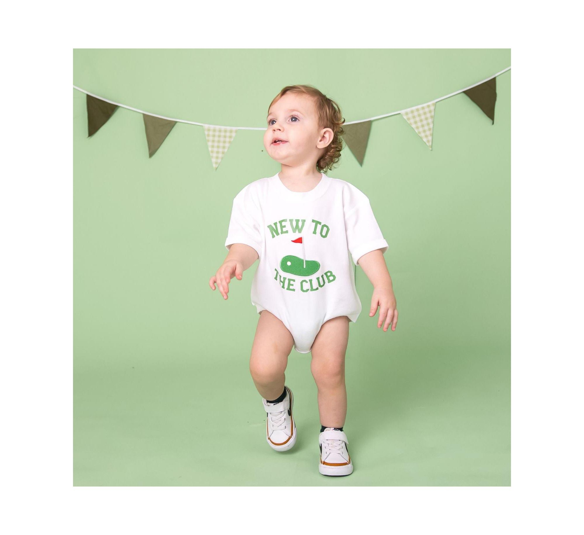 Boys' New To The Club Patch Short Sleeve Romper - Baby — Image 4
