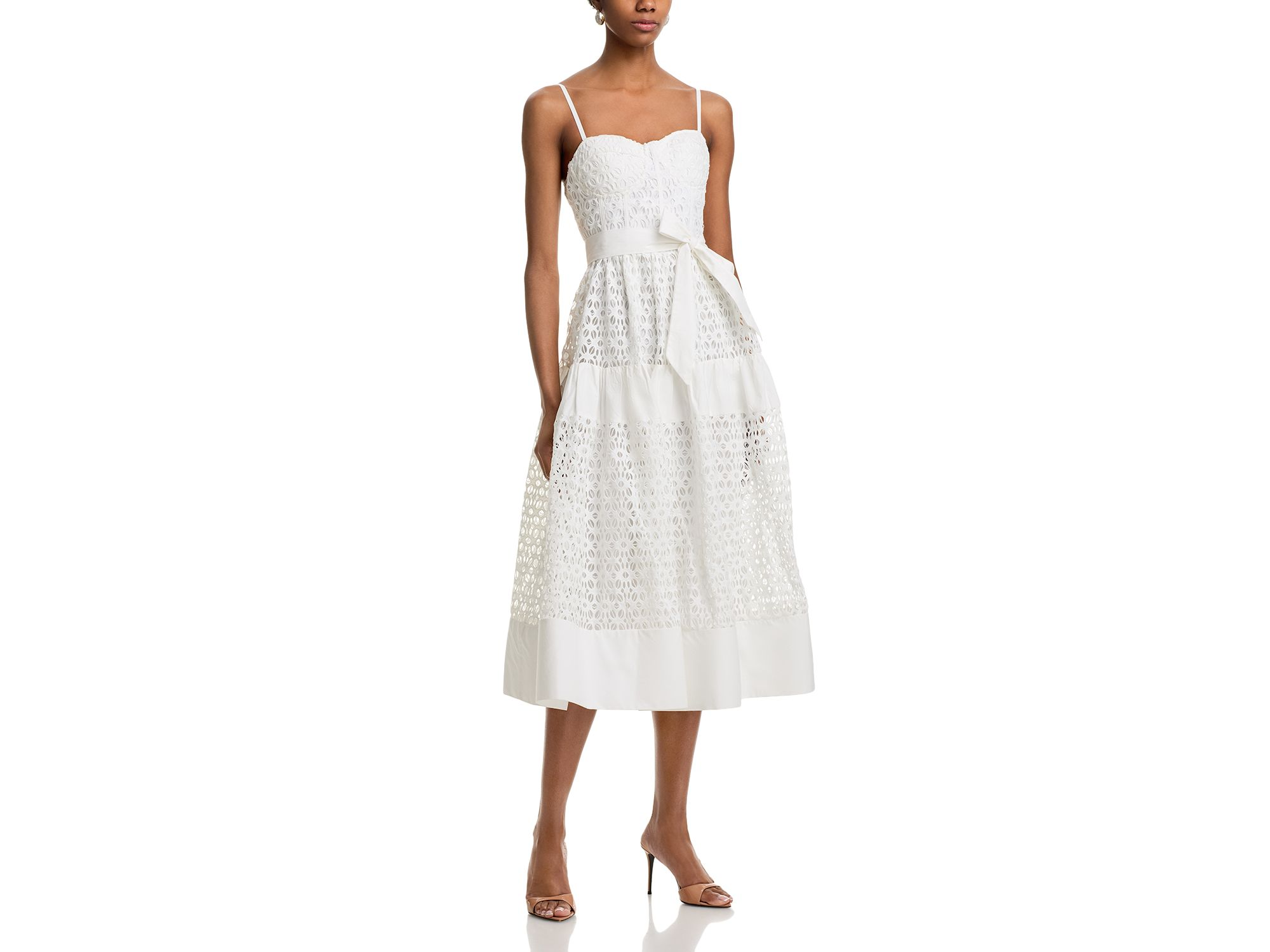 Eyelet Midi Dress - Exclusive — Image 4