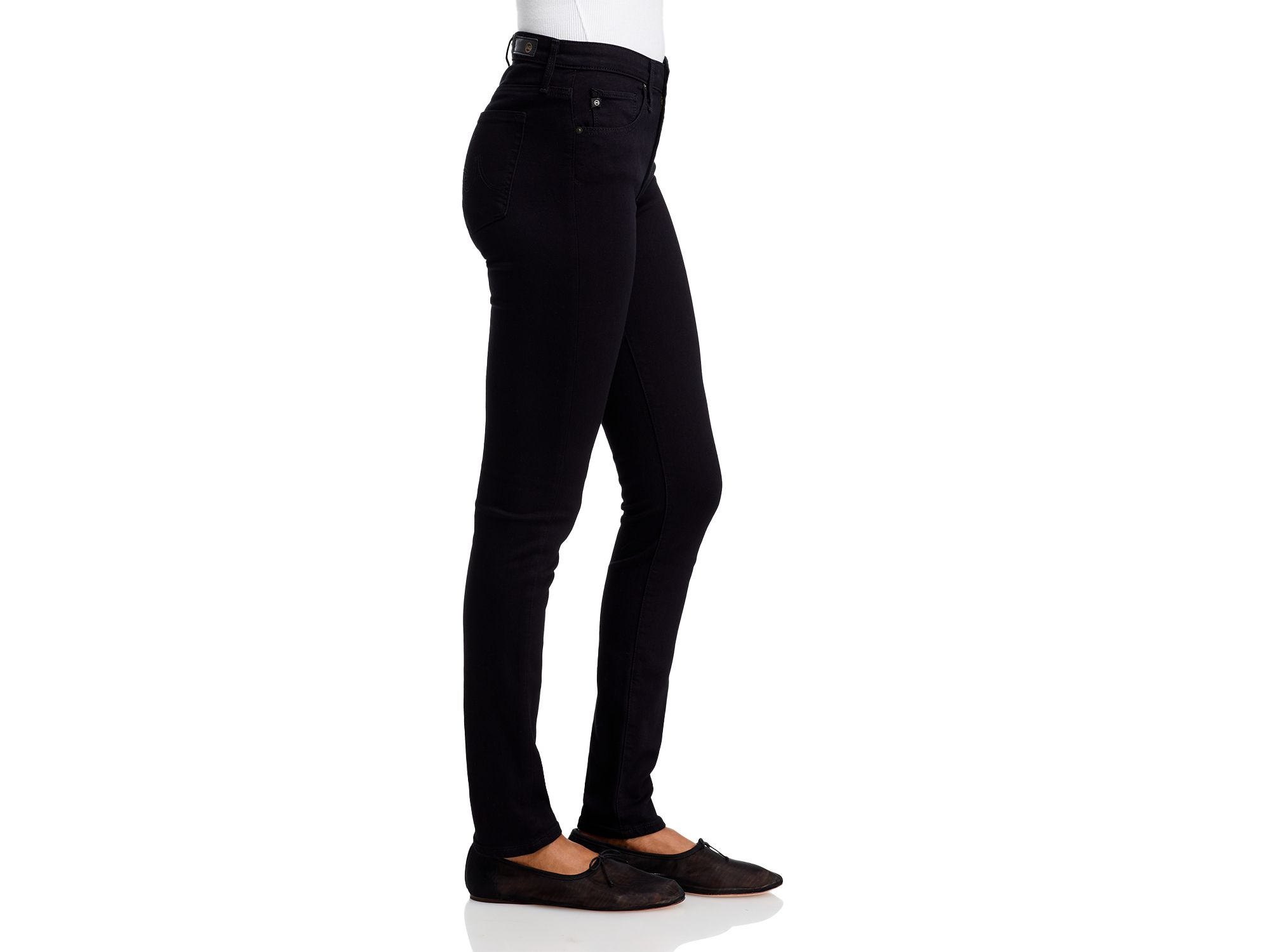 Prima Mid Rise Cigarette Jeans in Black — Image 7