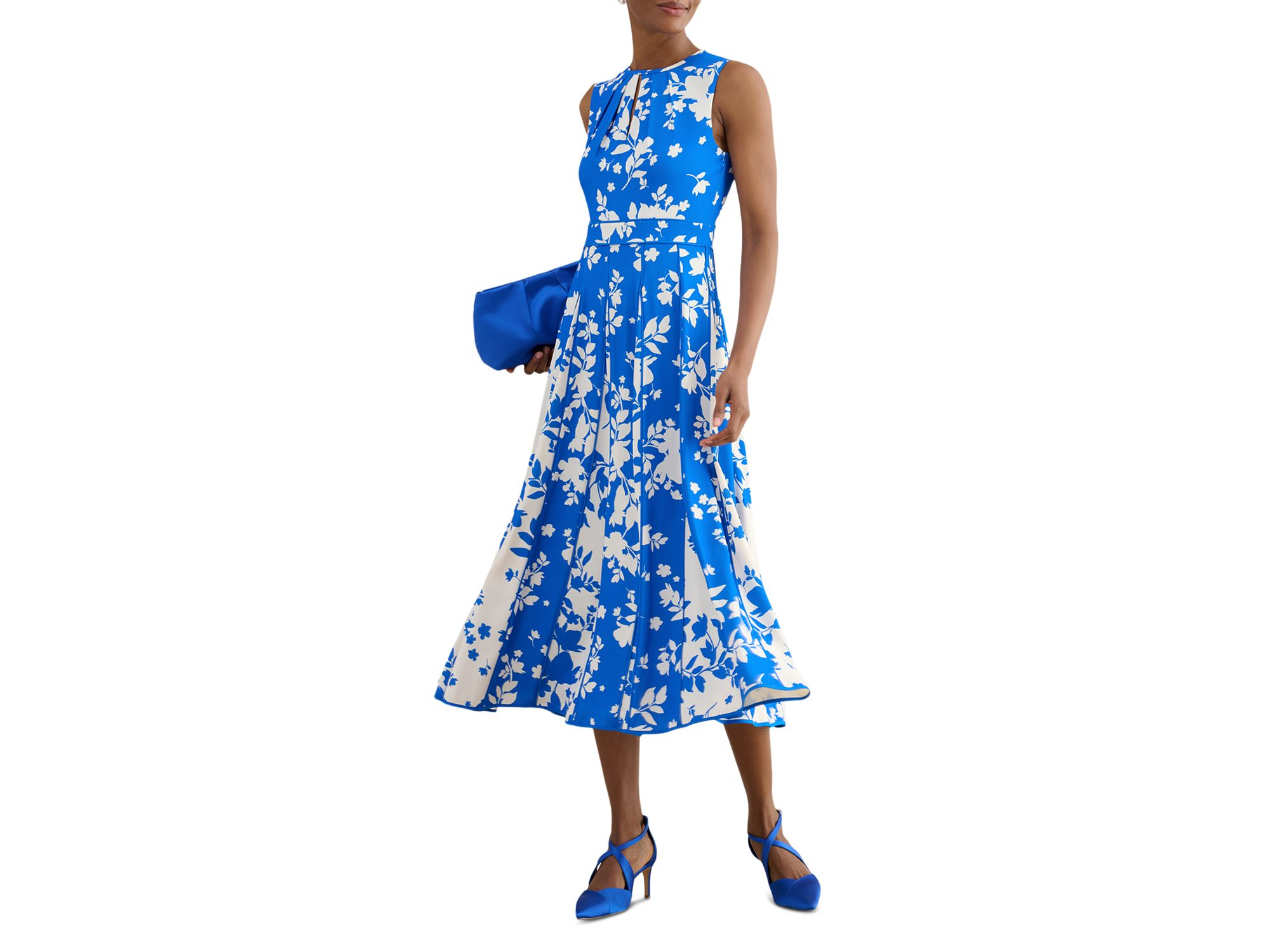 Angelica Floral Keyhole Neck Midi Dress — Image 5