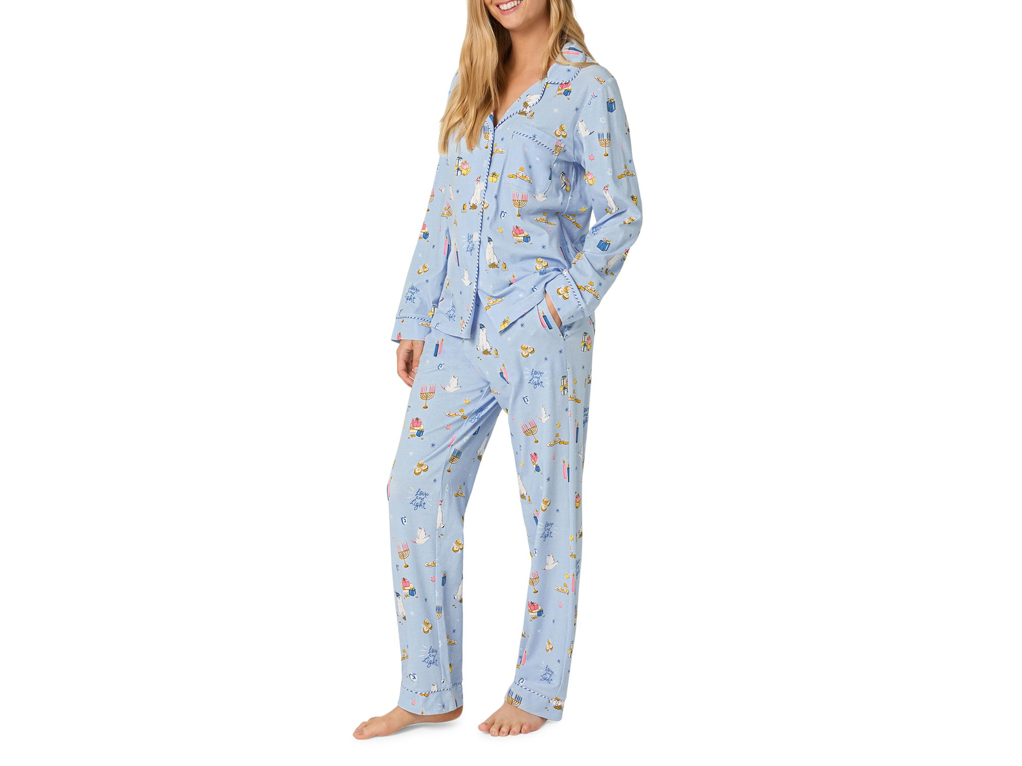 Printed Long Sleeve Pajama Set — Image 4