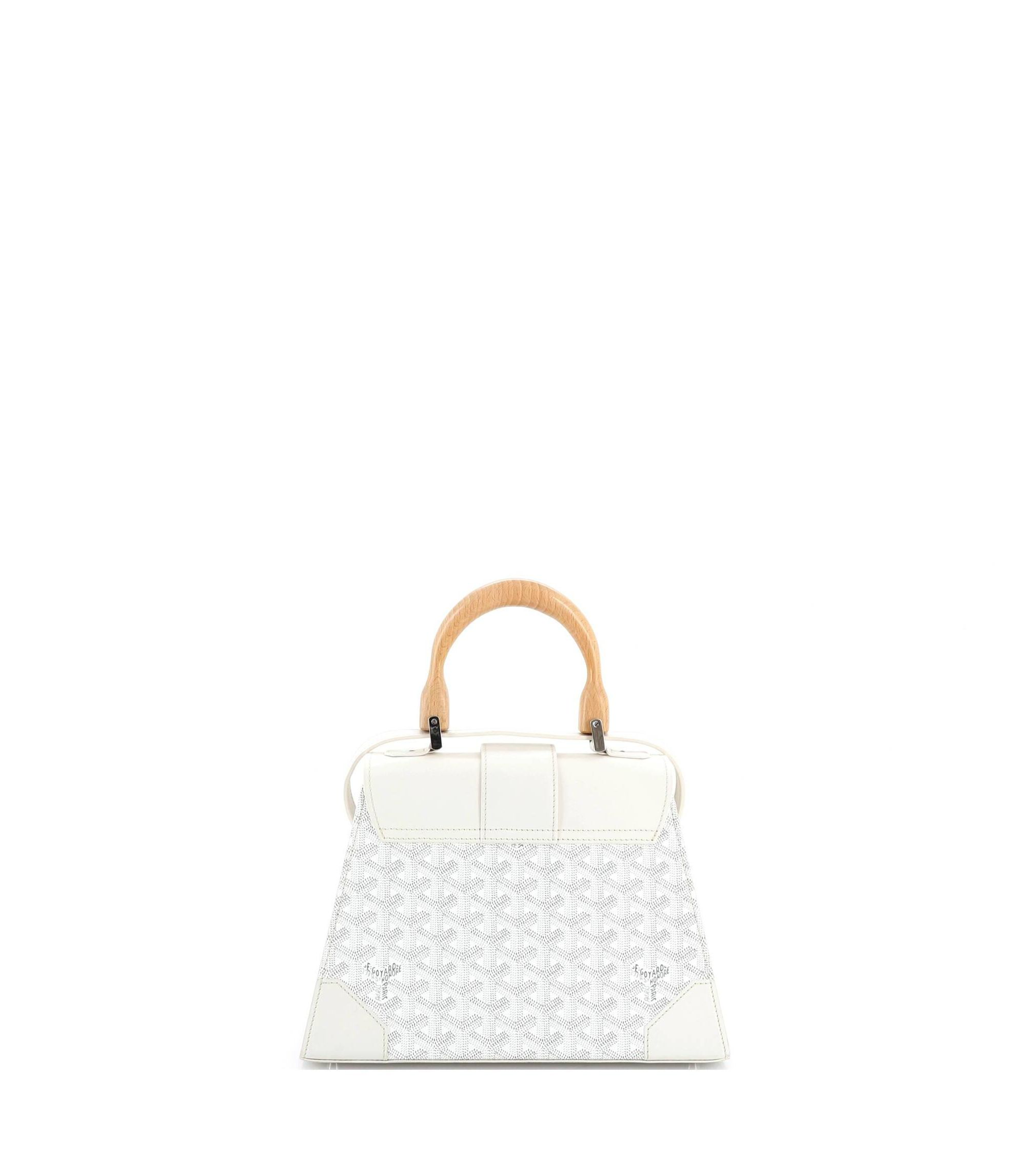 PM Saigon Top Handle Bag Coated Canvas with Leather — Image 3